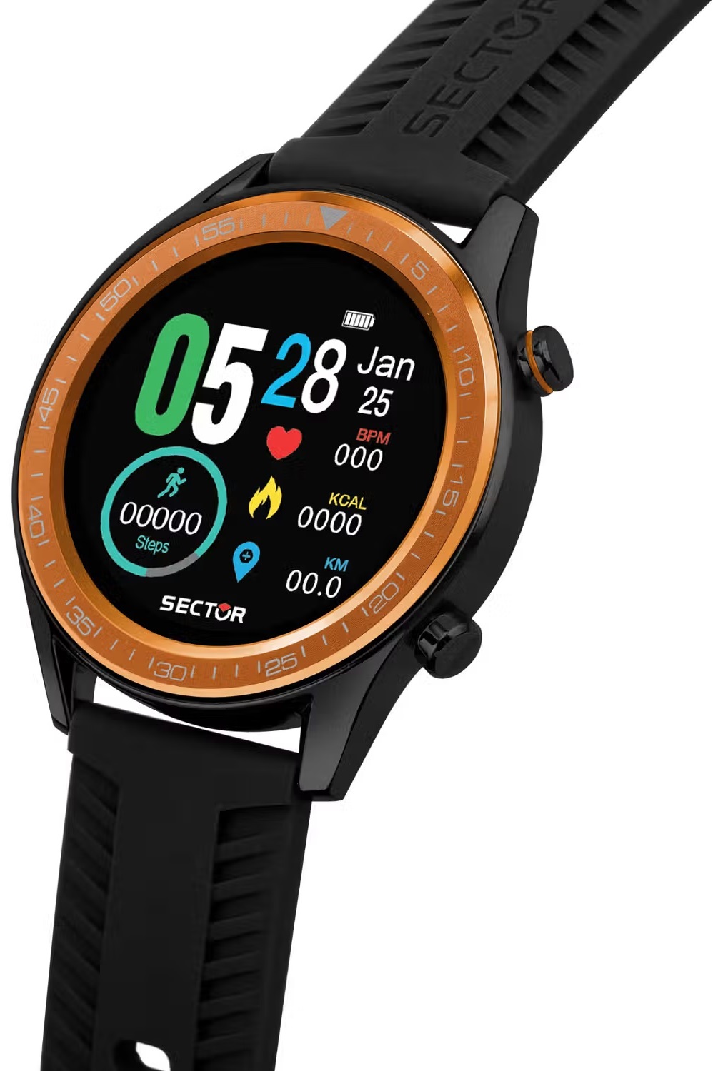 SECTOR S-02 Smartwatch 46mm Black Silicone Strap R3251545003 - 3