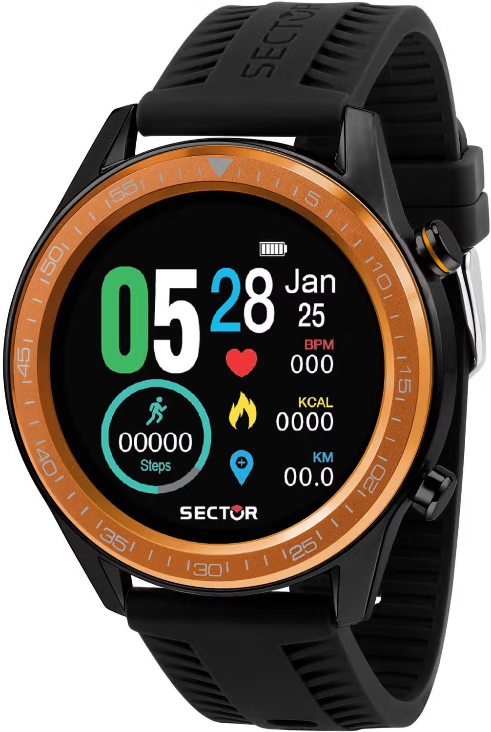 SECTOR S-02 Smartwatch 46mm Black Silicone Strap R3251545003 - 