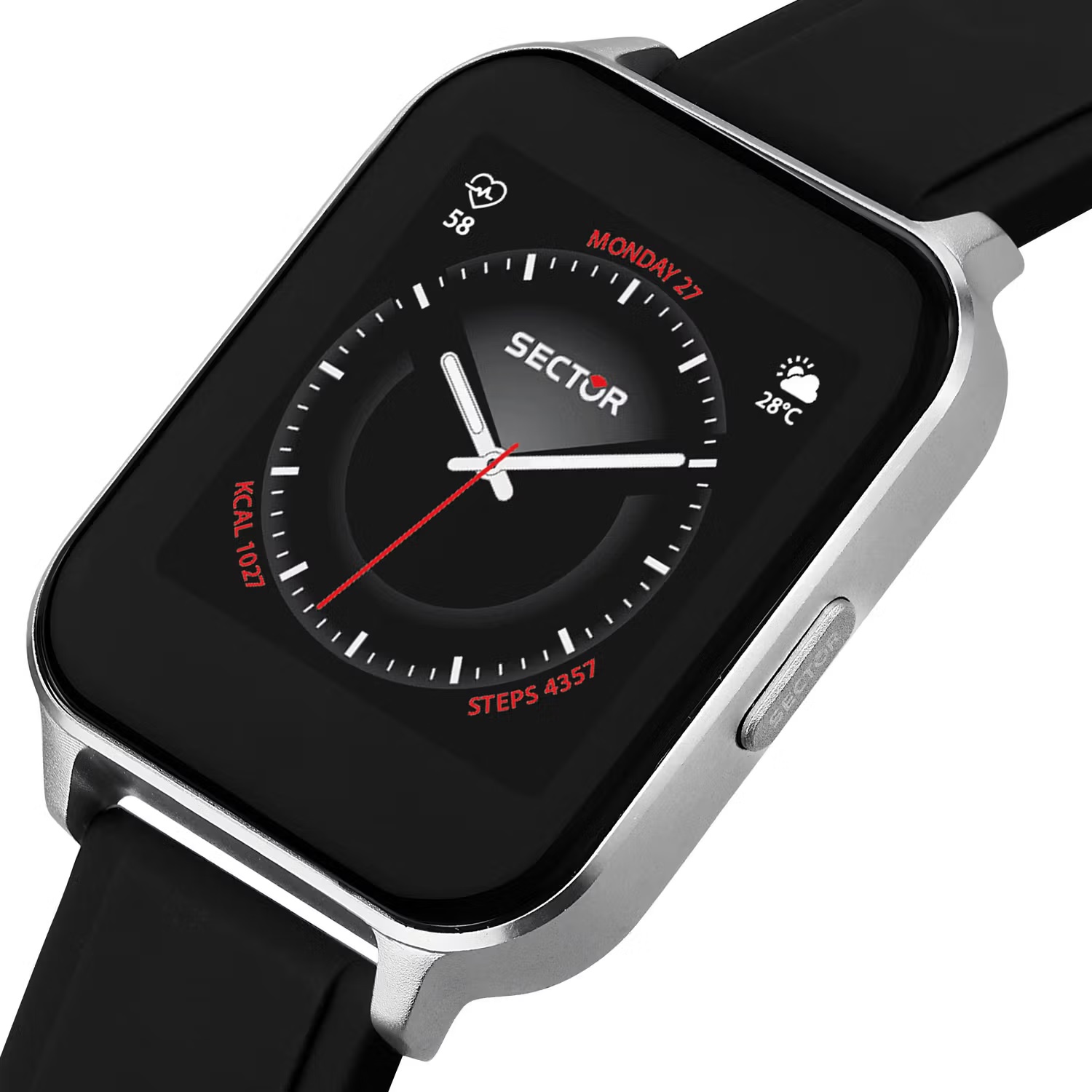 SECTOR S-05 Smartwatch 39*33mm Black Silicone Strap R3251550003 - 