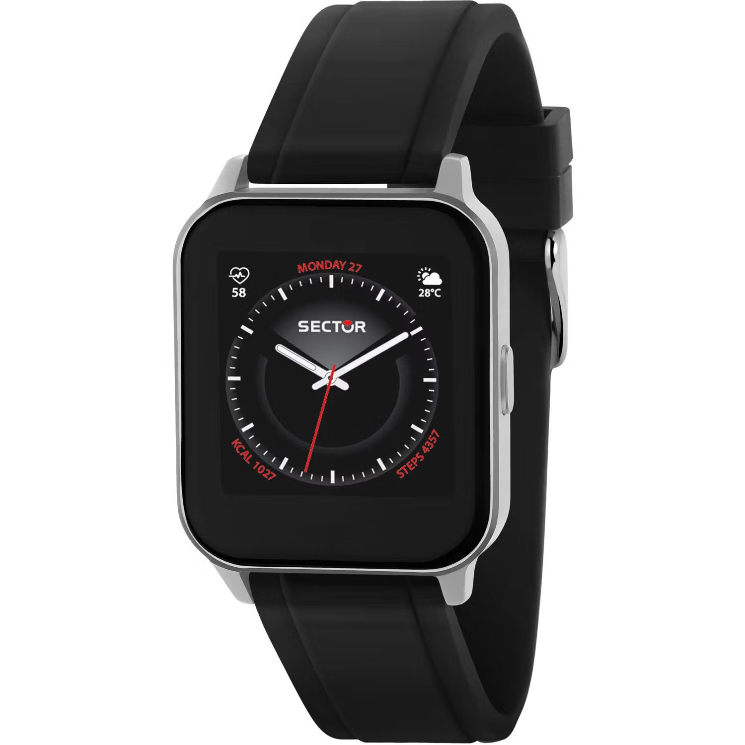 SECTOR S-05 Smartwatch 39*33mm Black Silicone Strap R3251550003 - 