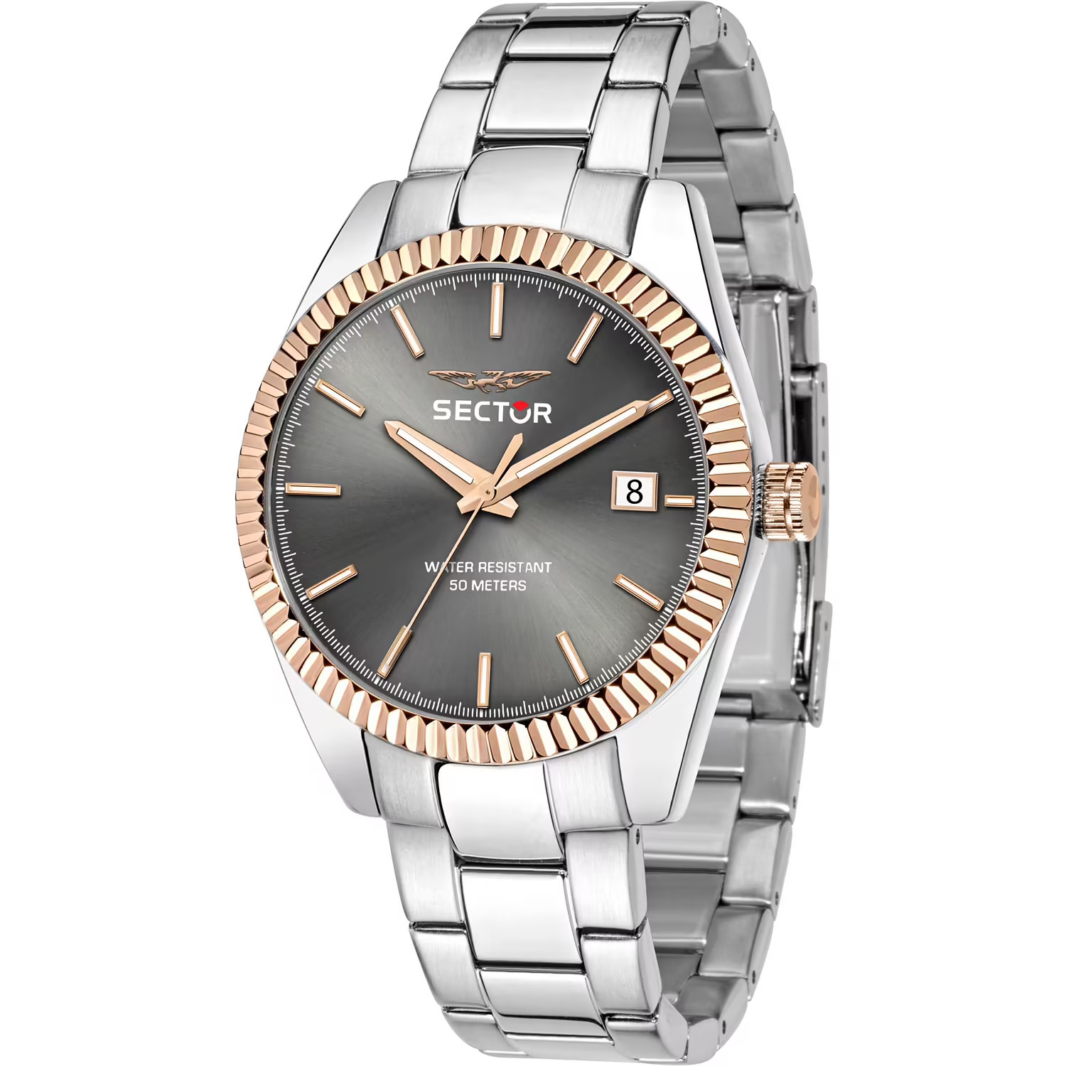 SECTOR 240 Grey Dial 41mm Silver Stainless Steel Bracelet R3253240009 - 