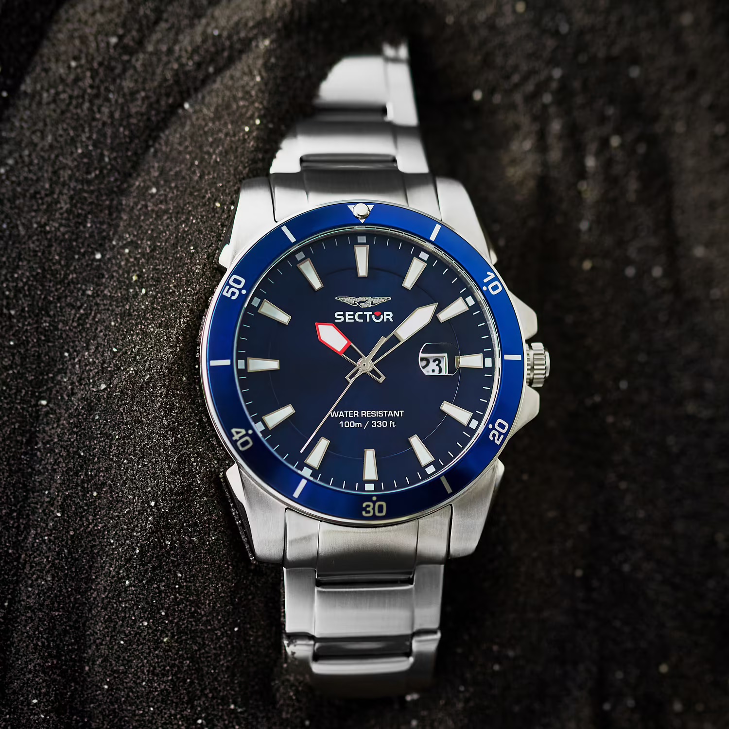 SECTOR 450 Blue Dial 43mm Silver Stainless Steel Bracelet R3253276012 - 5
