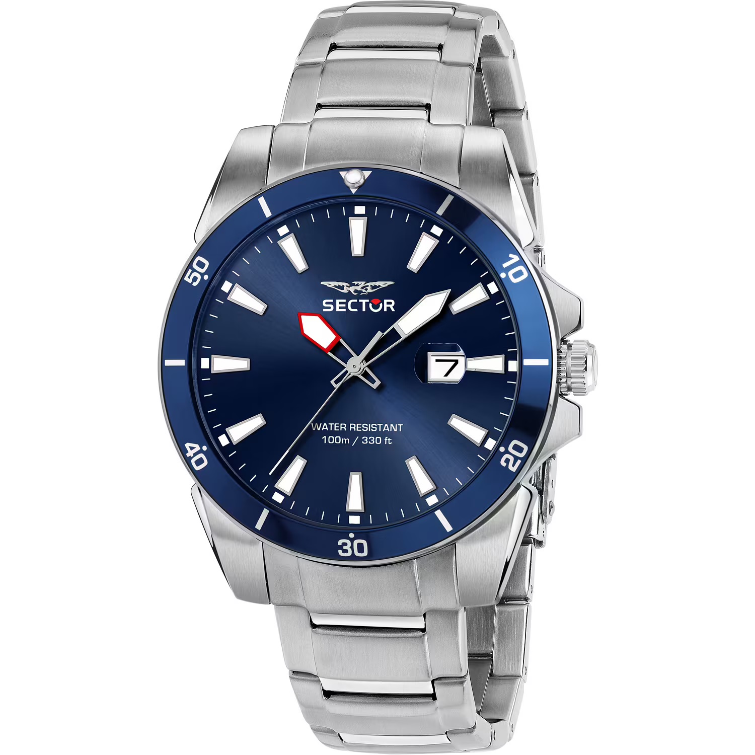 SECTOR 450 Blue Dial 43mm Silver Stainless Steel Bracelet R3253276012 - 