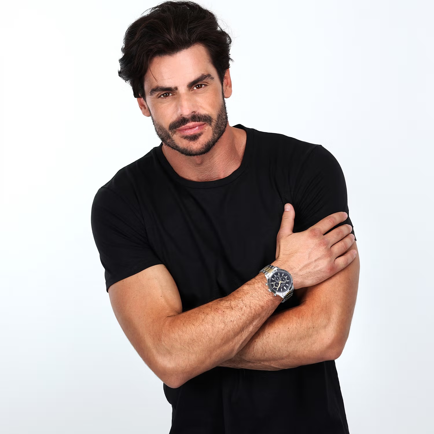 SECTOR 270 Multifunction Black Dial 45mm Two Tone Gold Stainless Steel Bracelet R3253578026 - 6