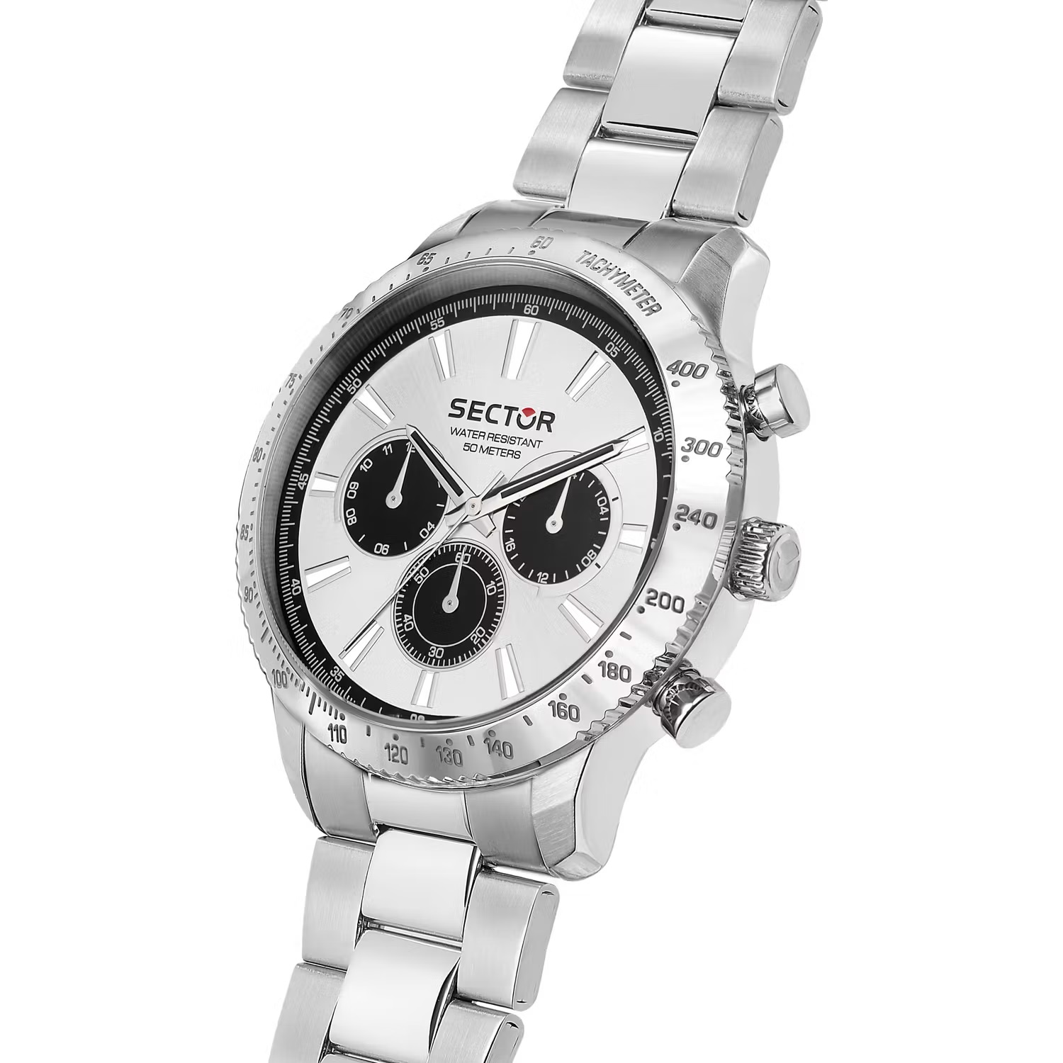 SECTOR 270 Multifunction 45mm Silver Stainless Steel Bracelet R3253578027 - 3