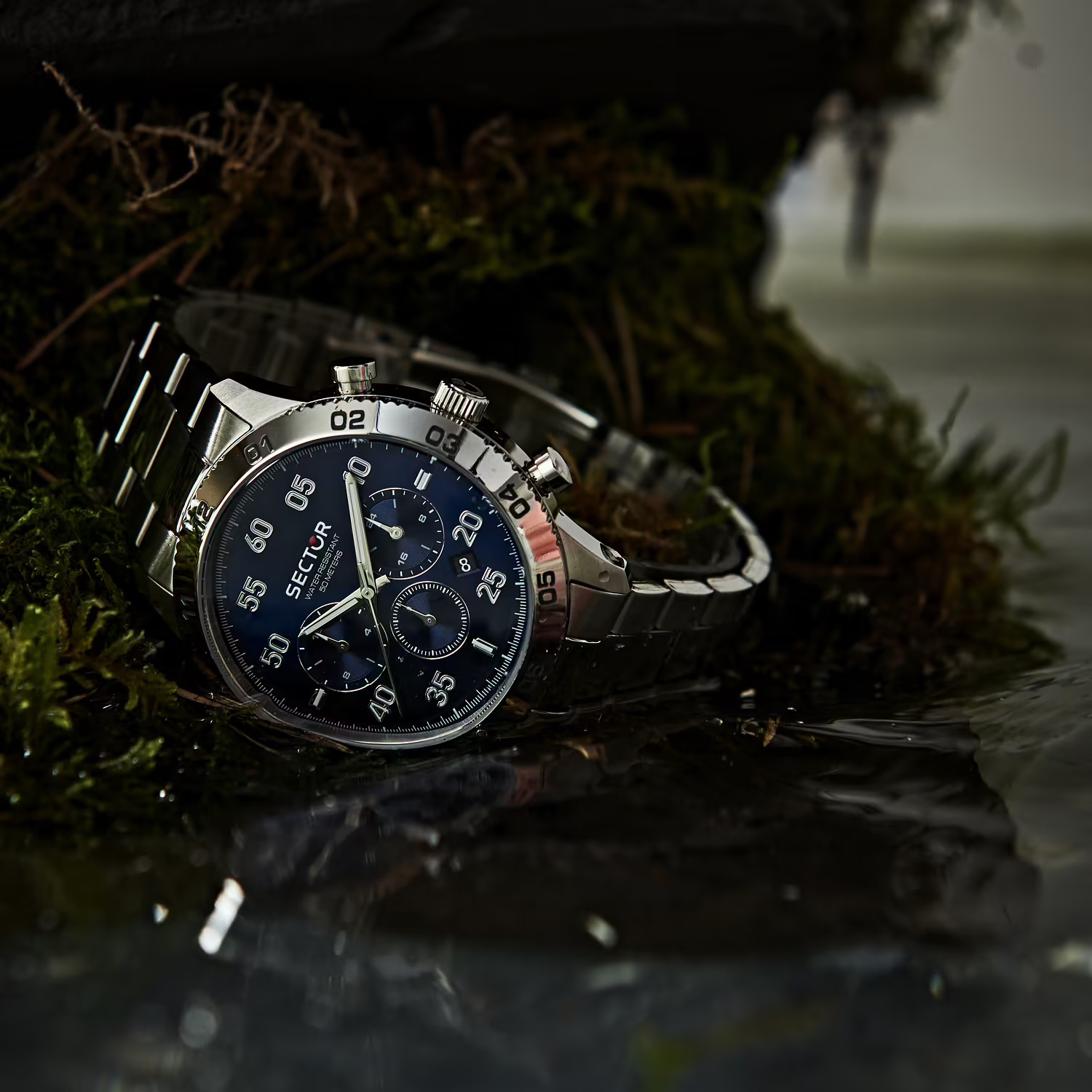 SECTOR 270 Multifunction Blue Dial 45mm Silver Stainless Steel Bracelet R3253578033 - 5