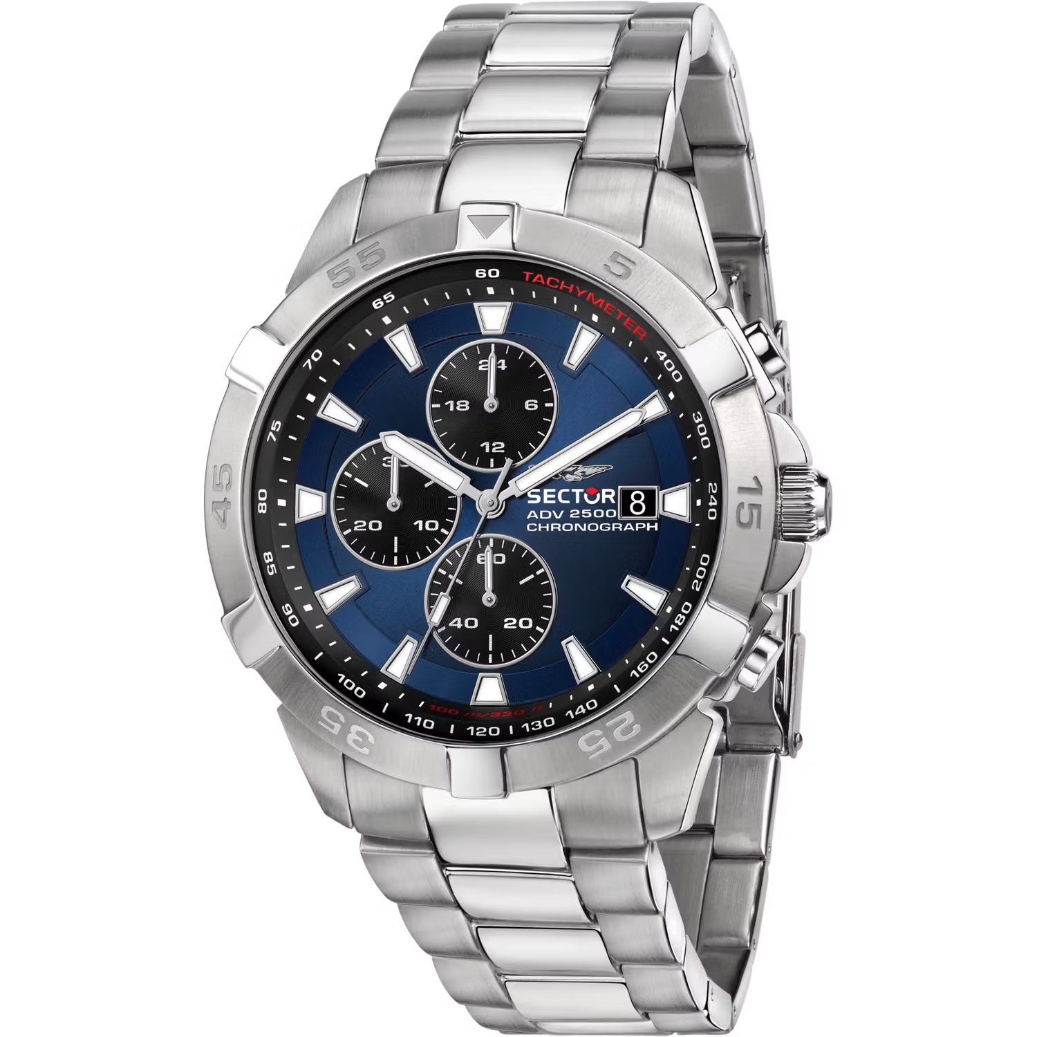SECTOR ADV2500 Chronograph 43mm Silver Stainless Steel Bracelet R3273643004 - 