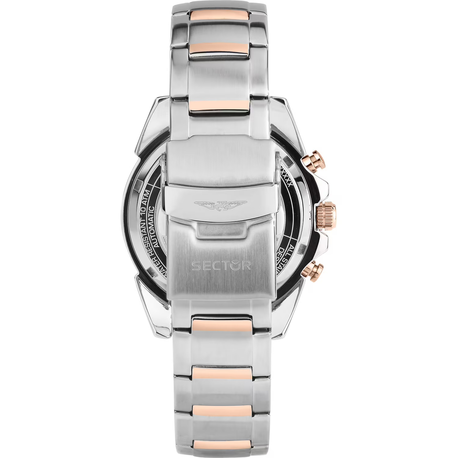 SECTOR 450 Chronograph Black Dial 43mm Two Tone Rose Gold Stainless Steel Bracelet R3273776007 - 4