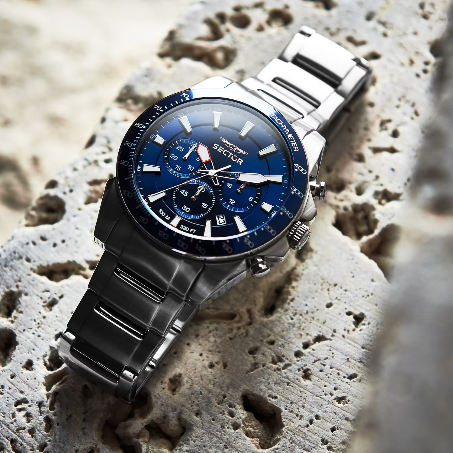 SECTOR 450 Chronograph Blue Dial 43mm Silver Stainless Steel Bracelet R3273776009 - 5