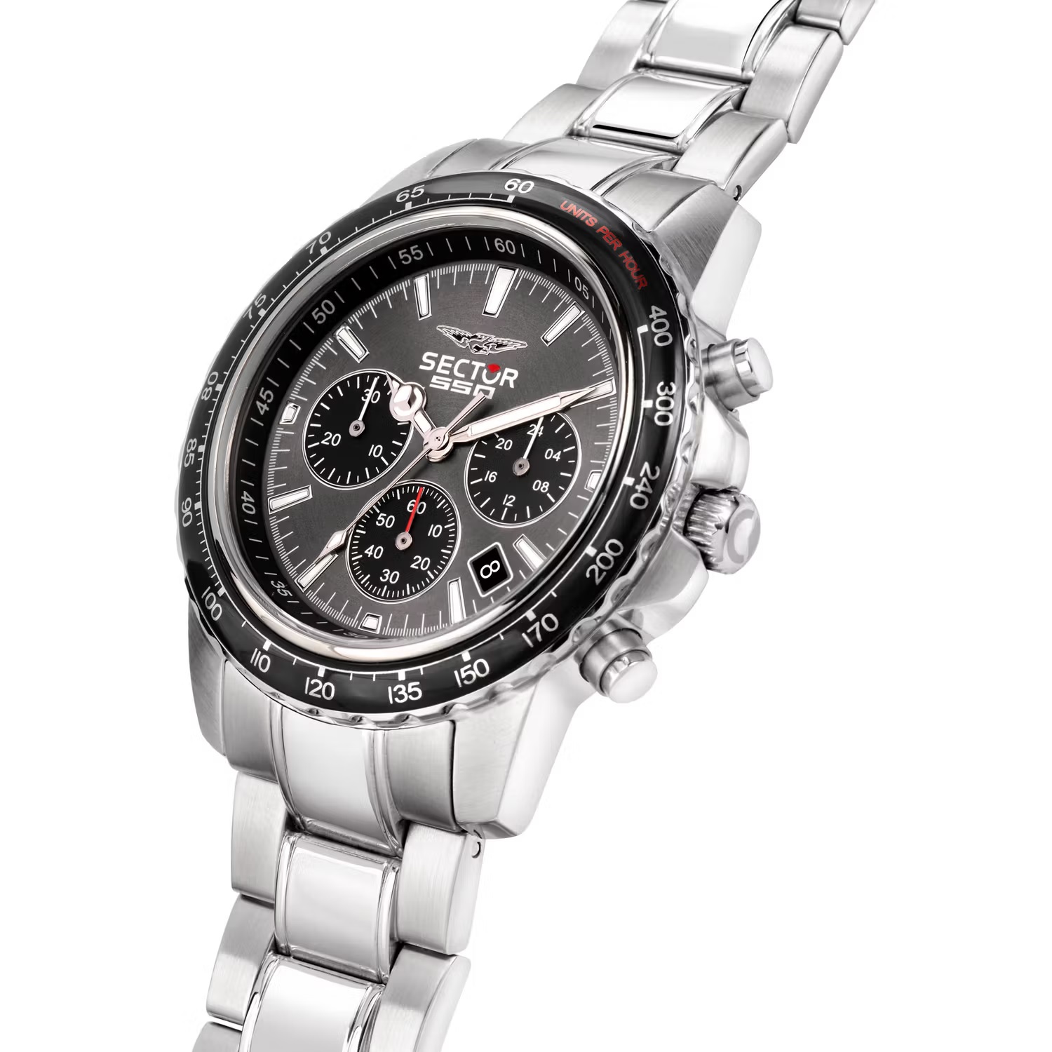 SECTOR 550 Chronograph 42mm Silver Stainless Steel Bracelet R3273993002 - 