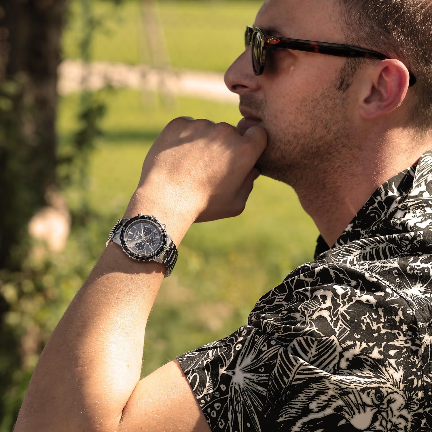 SECTOR 550 Chronograph 42mm Silver Stainless Steel Bracelet R3273993002 - 6