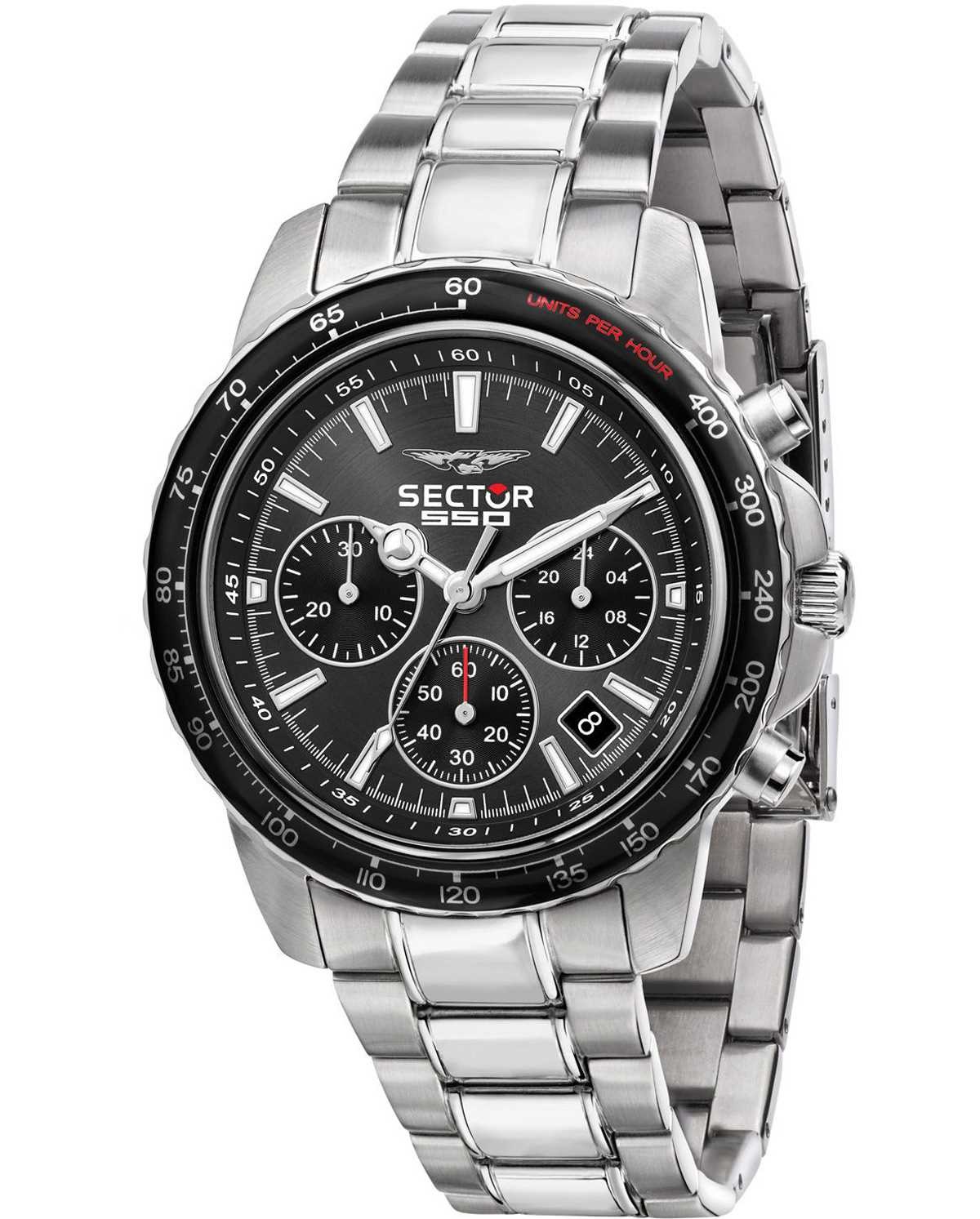 SECTOR 550 Chronograph 42mm Silver Stainless Steel Bracelet R3273993002 - 