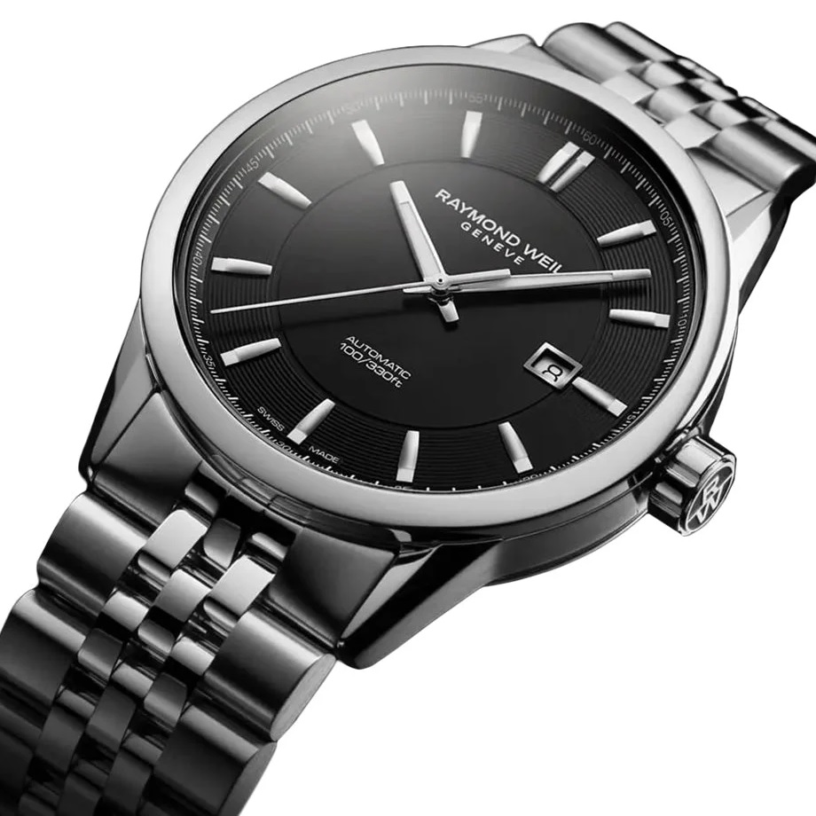 RAYMOND WEIL Freelancer Automatic Black Dial 42mm Silver Stainless Steel Bracelet 2731-ST-20001 - 3