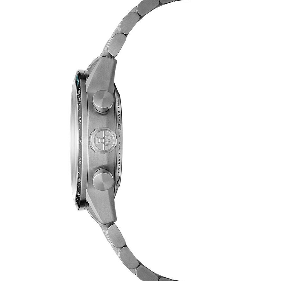 RAYMOND WEIL Freelancer Pop Bi-Compax Chronograph Limited Edition Black - Turquoise Dial 43.5mm Silver Titanium Bracelet 7780-TI-20425 - 