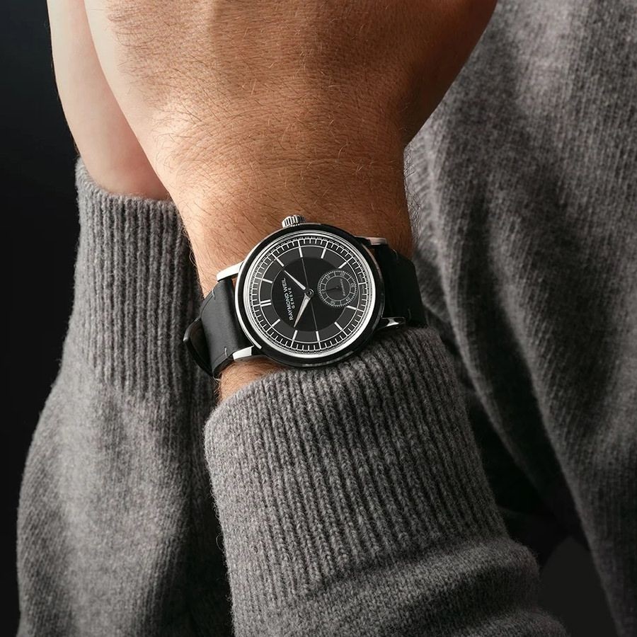 RAYMOND WEIL Millesime Anthracite Dial 39.5mm Silver Stainless Steel Black Leather Strap 2925-STC-60001 - 4