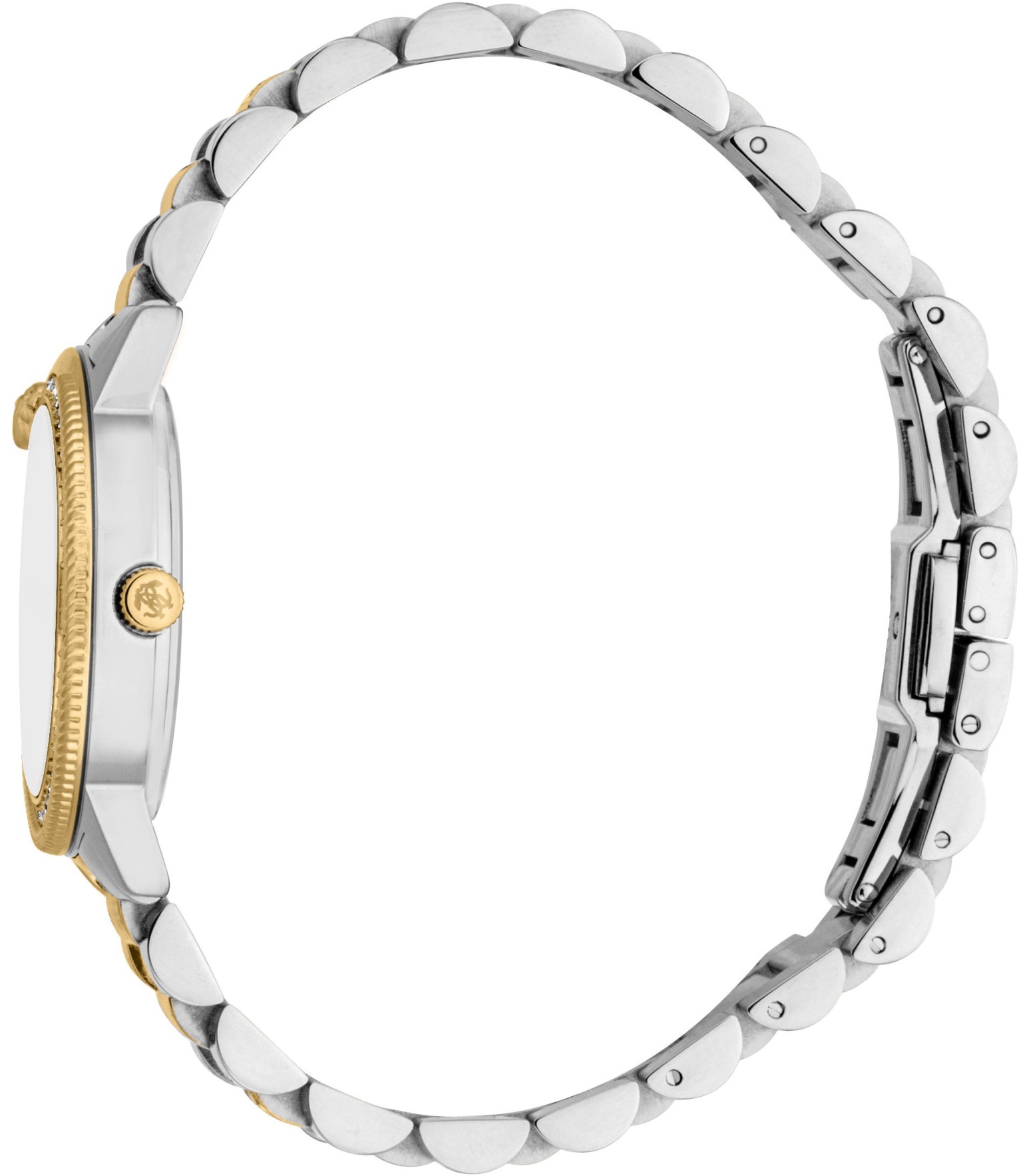 ROBERTO CAVALLI Core Gift Set Silver Dial 32mm Two Tone Gold Stainless Steel Bracelet RC5L037M2055 - 