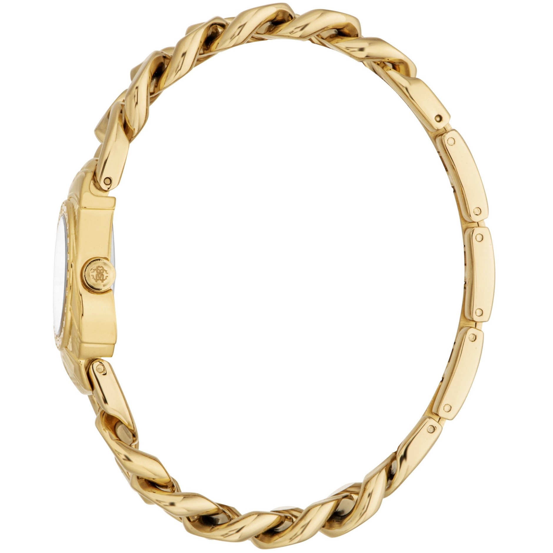ROBERTO CAVALLI Snake Core White M.O.P. Dial 25mm Gold Stainless Steel Bracelet RC5L093M0025 - 