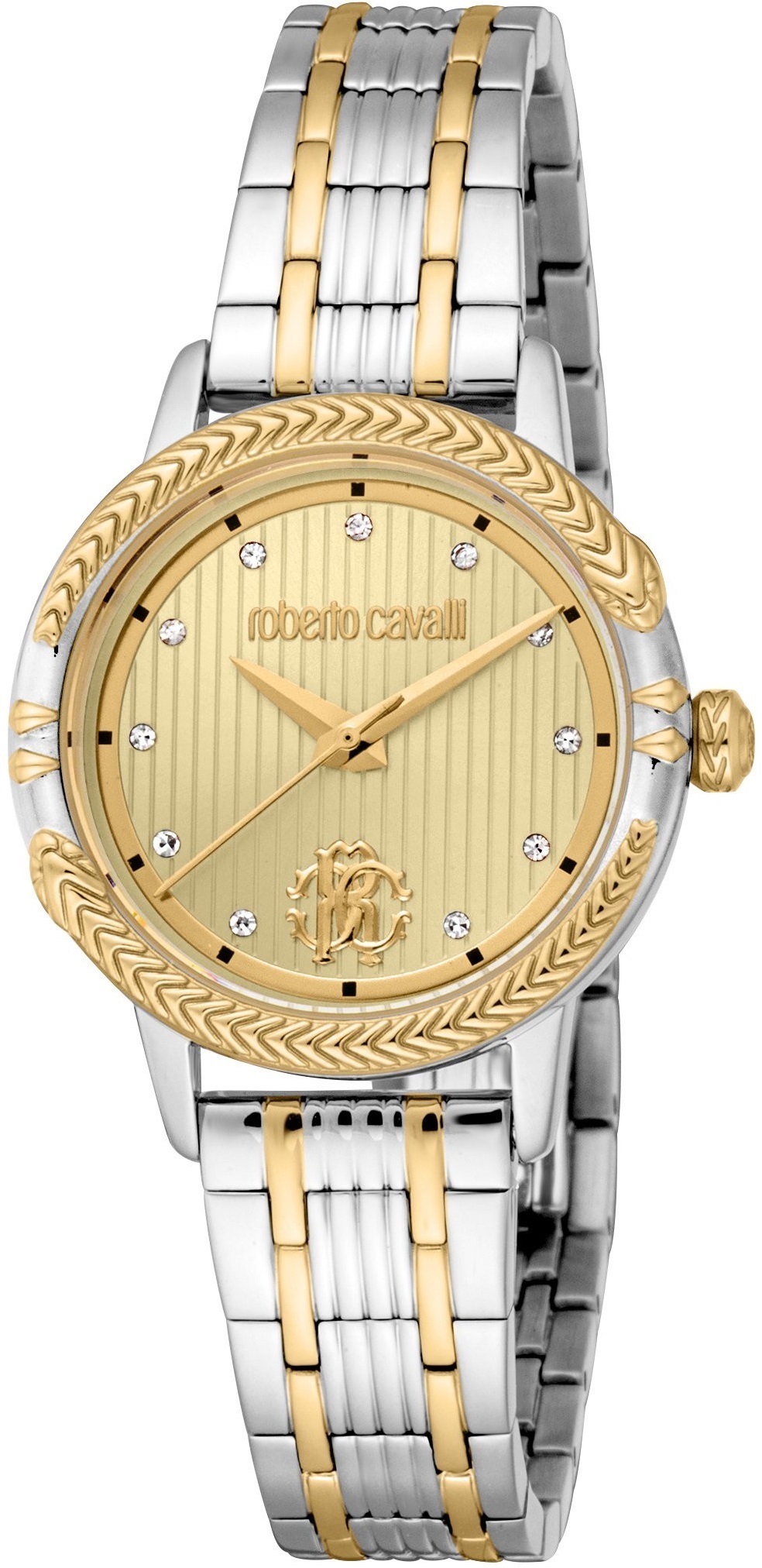 ROBERTO CAVALLI Core Gold Dial 30mm Two Tone Gold Stainless Steel Bracelet Gift Set RC5L094M0085 - 2
