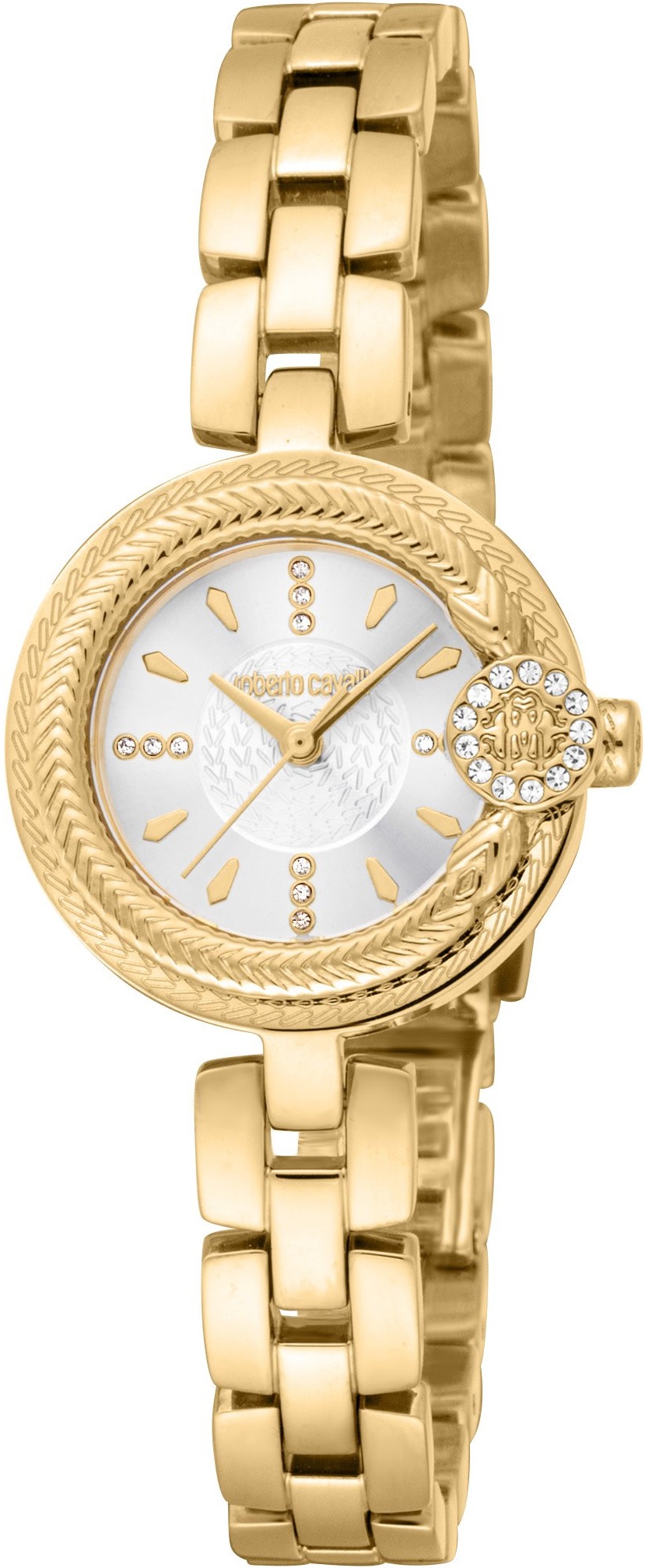 ROBERTO CAVALLI Snake Core Mini Silver Dial 26mm Gold Stainless Steel Bracelet Gift Set RC5L096M0025 - 