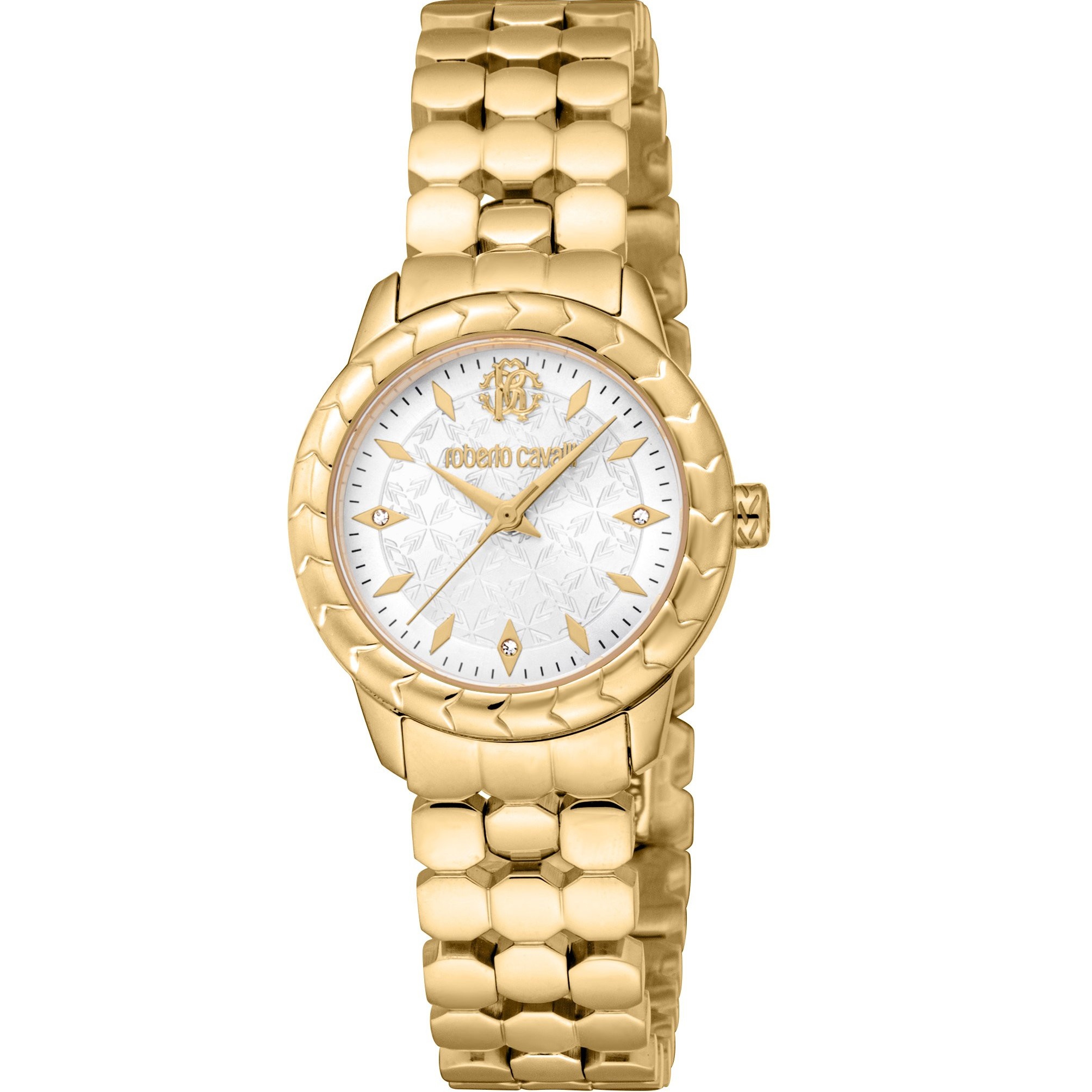 ROBERTO CAVALLI Core Mini Silver Dial 28mm Gold Stainless Steel Bracelet RC5L097M0025 - 