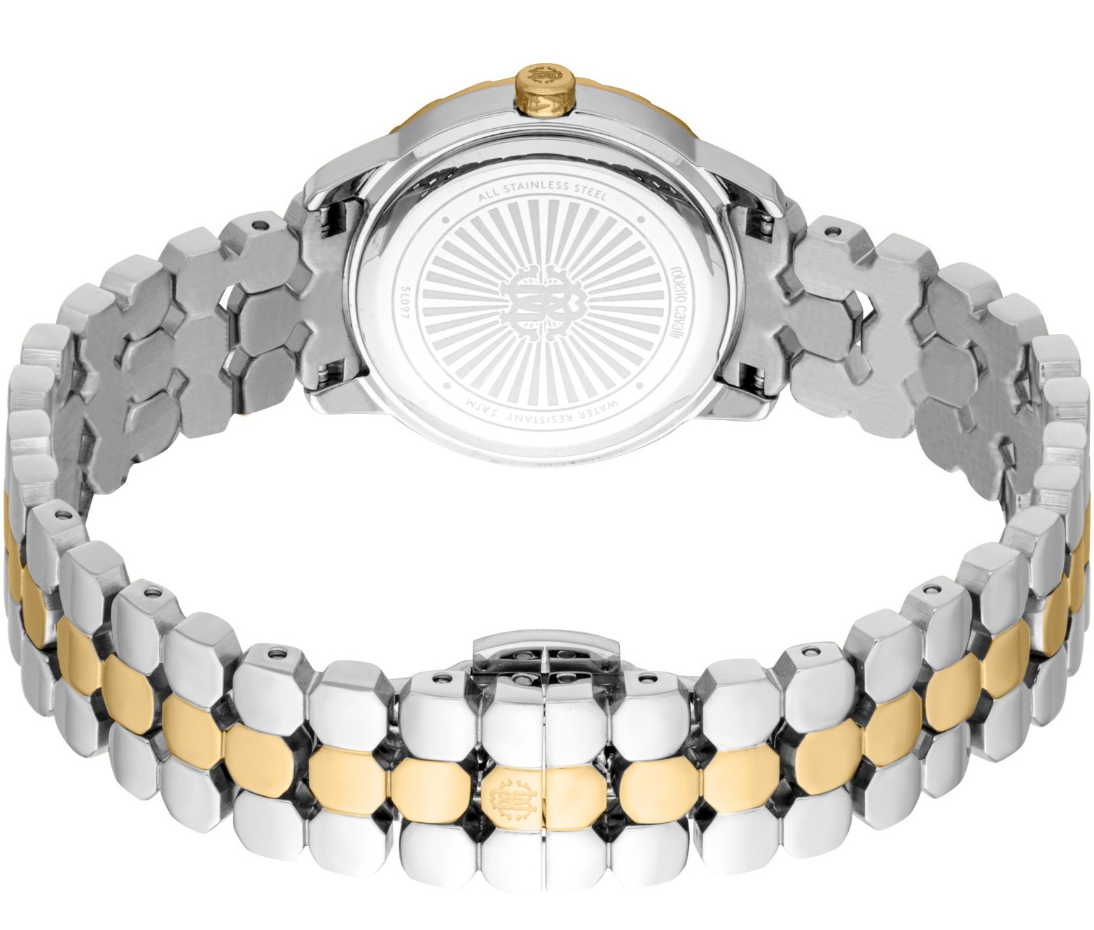 ROBERTO CAVALLI Core Mini Silver Dial 28mm Two Tone Gold Stainless Steel Bracelet RC5L097M0055 - 3