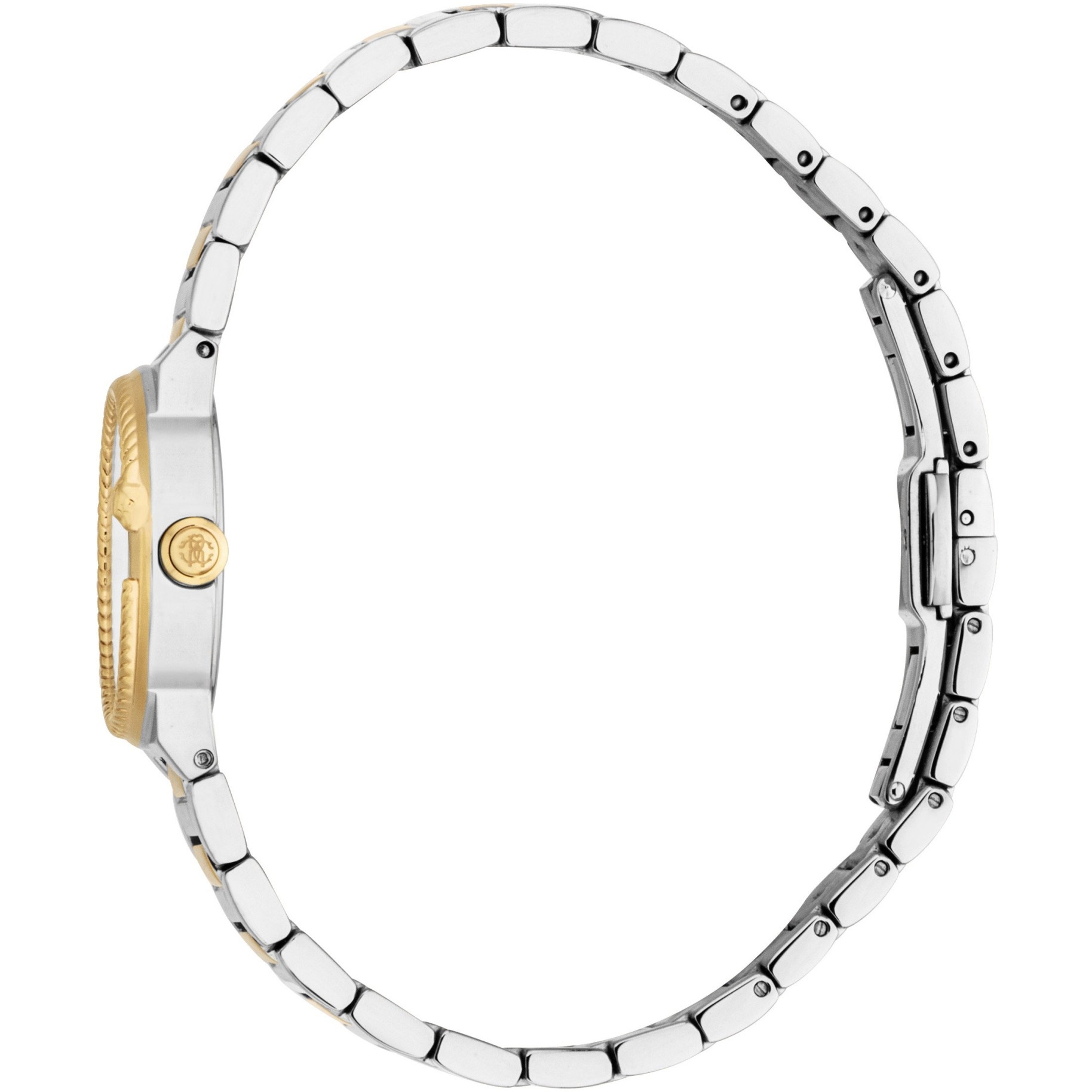 ROBERTO CAVALLI Mini Gift Set Silver Dial 26mm Two Tone Gold Stainless Steel Bracelet RC5L117M0055 - 