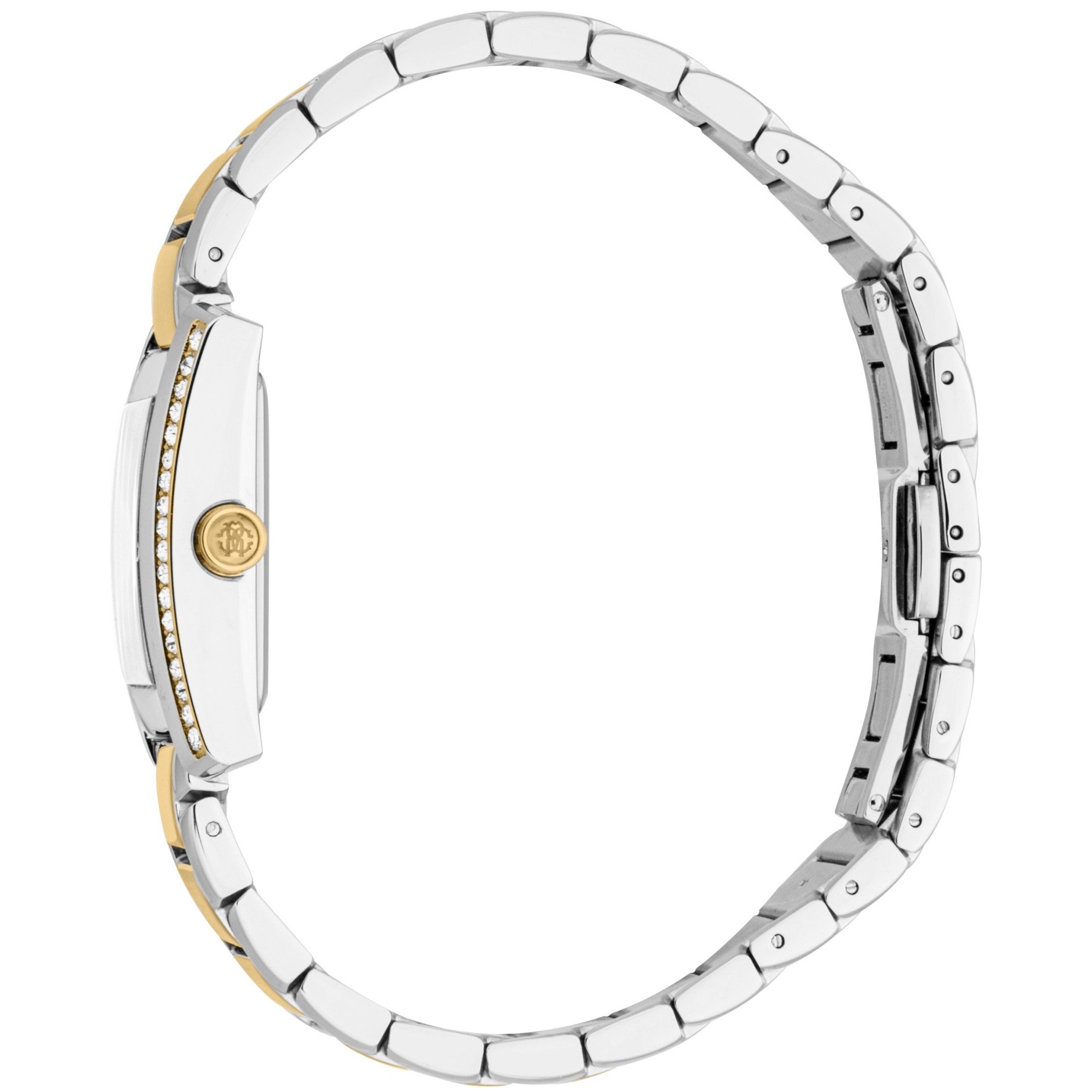 ROBERTO CAVALLI Core Gift Set Silver Dial 24x31.5mm Two Tone Gold Stainless Steel Bracelet RC5L120M0085 - 