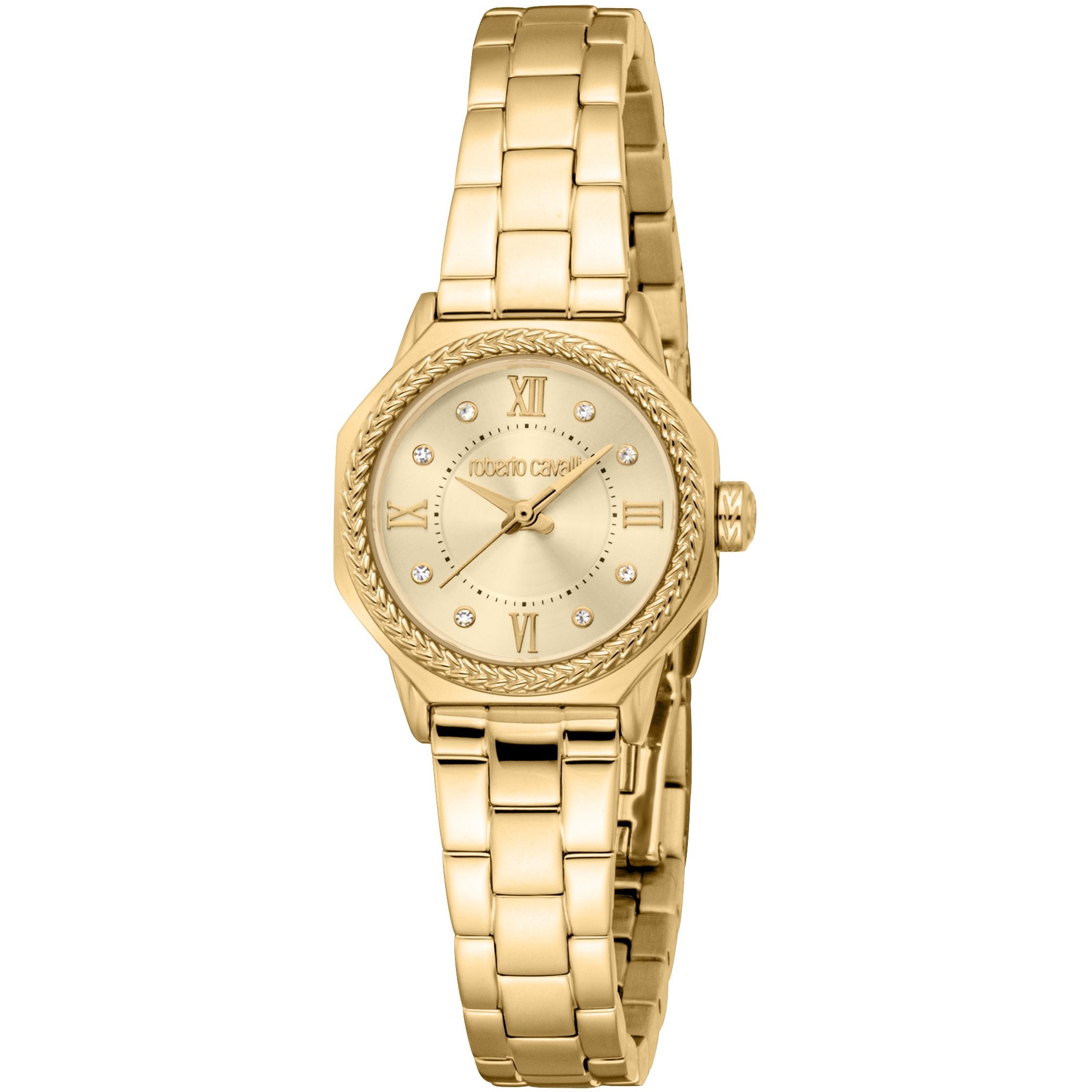 ROBERTO CAVALLI Mini Gold Dial 24mm Gold Stainless Steel Bracelet RC5L122M0055 - 