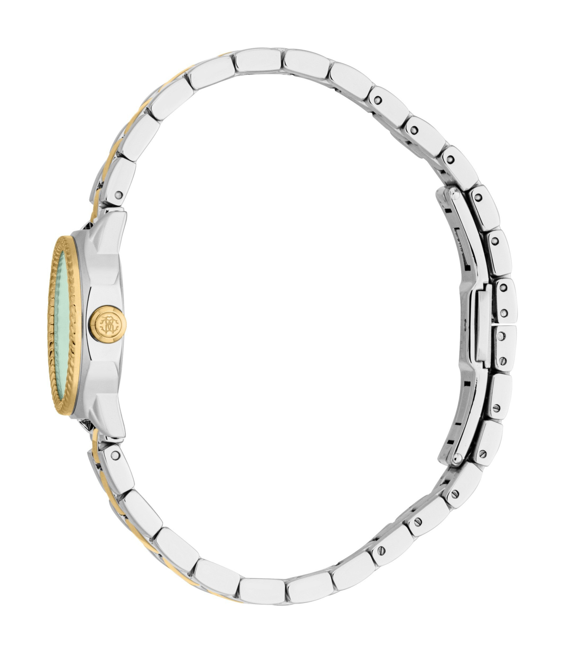 ROBERTO CAVALLI Mini Green Dial 24mm Two Tone Gold Stainless Steel Bracelet RC5L122M0085 - 3