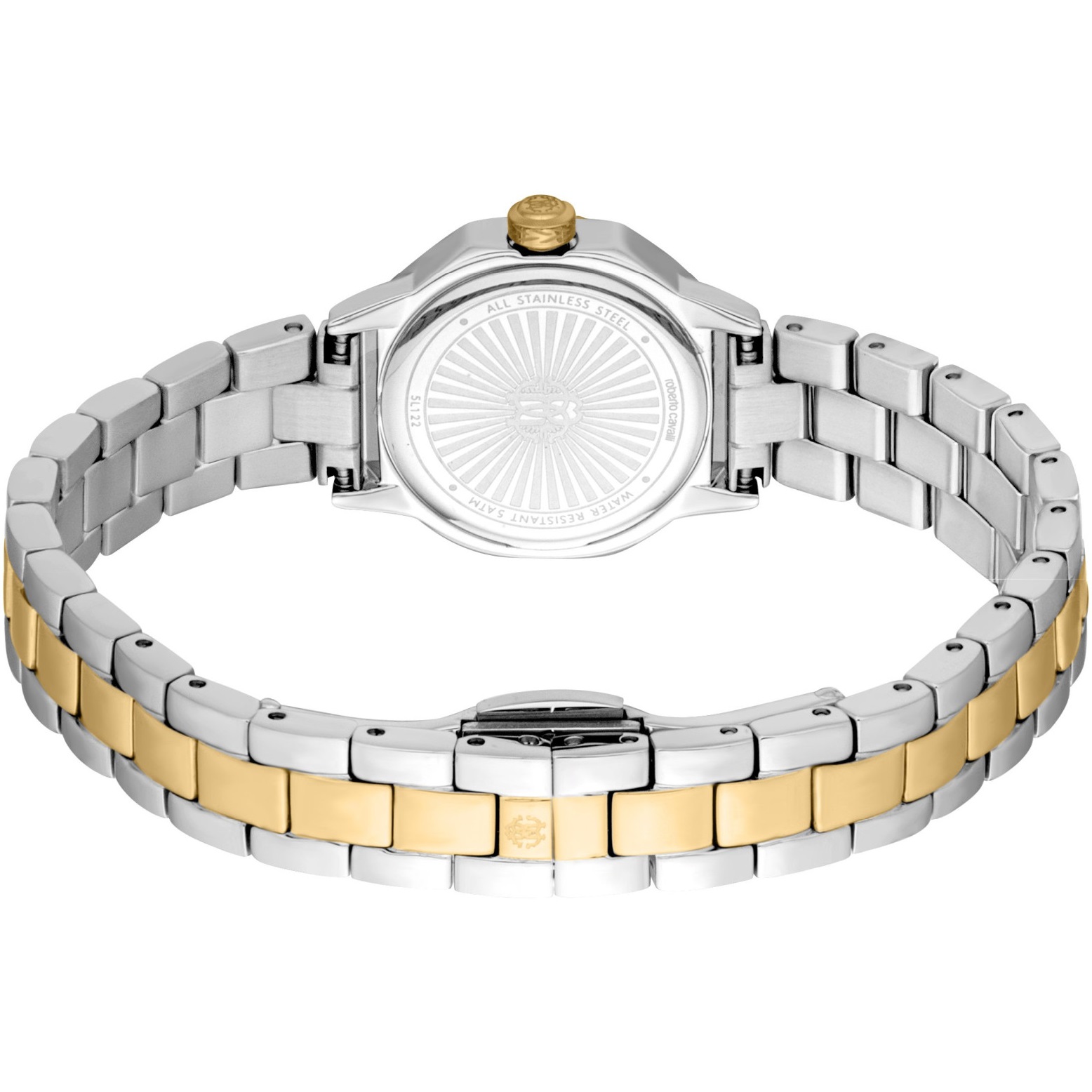 ROBERTO CAVALLI Mini Green Dial 24mm Two Tone Gold Stainless Steel Bracelet RC5L122M0085 - 