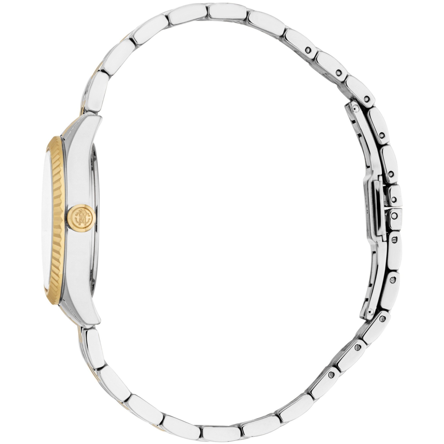 ROBERTO CAVALLI Core White MOP Dial 28mm Two Tone Gold Stainless Steel Bracelet RC5L124M0085 - 