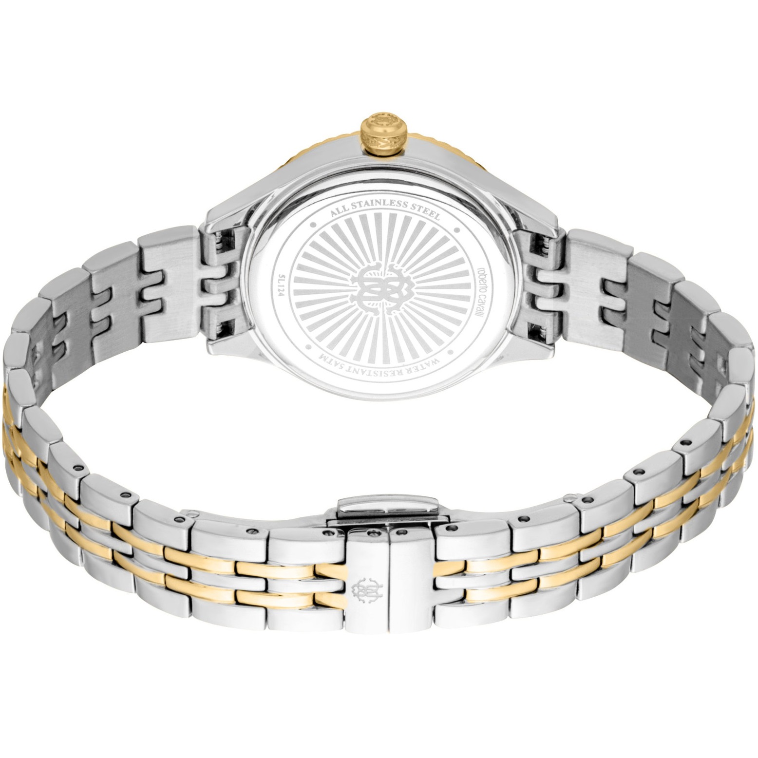ROBERTO CAVALLI Core White MOP Dial 28mm Two Tone Gold Stainless Steel Bracelet RC5L124M0085 - 3