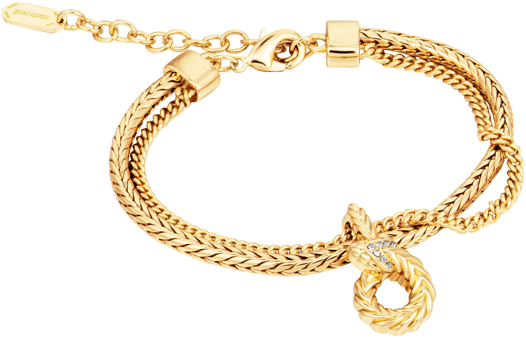 ROBERTO CAVALLI Lei 2 Bracelet Gold Stainless Steel with Cubic Zirconia RCBR00223200 - 