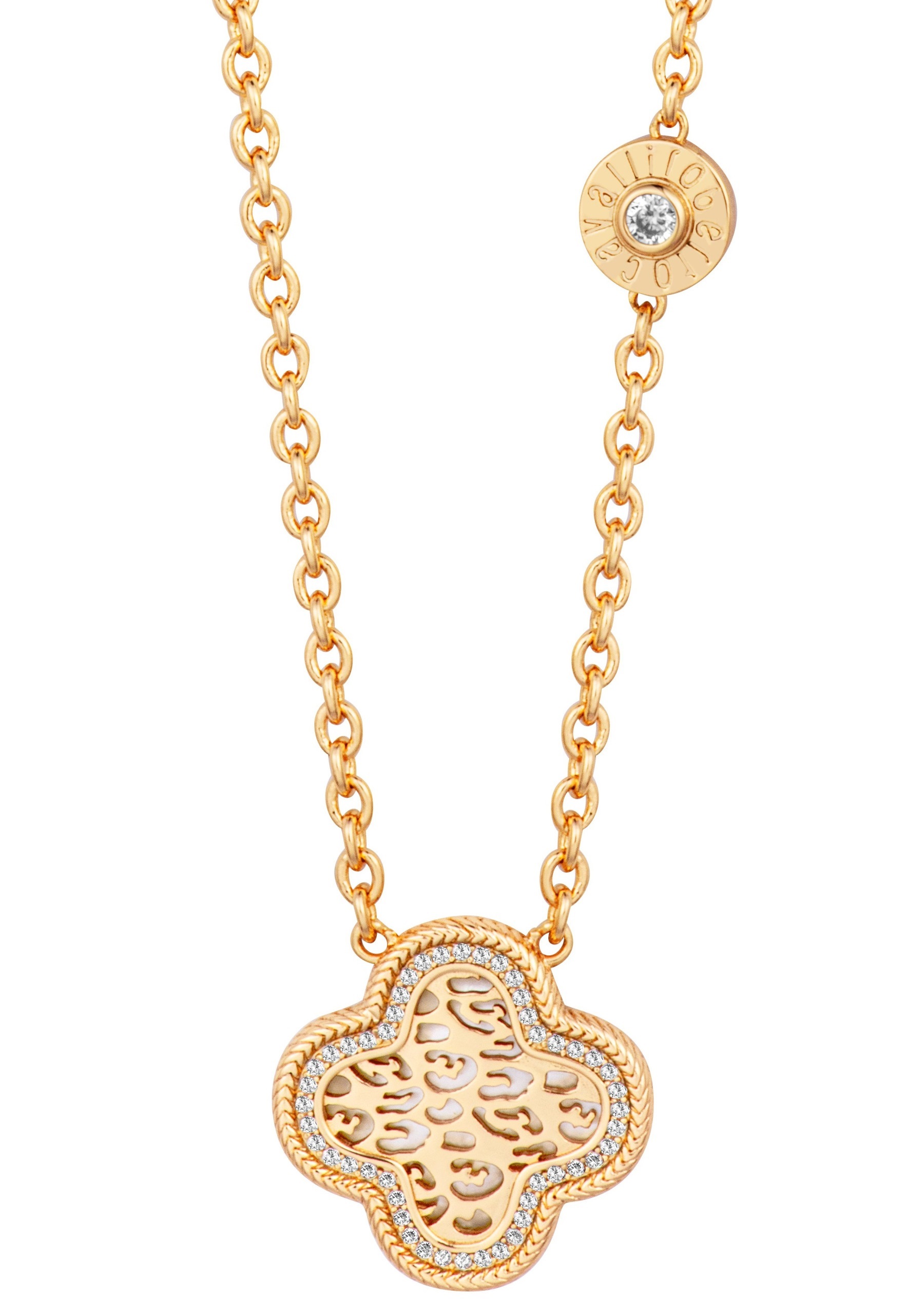 ROBERTO CAVALLI Nuvola Necklace Gold Stainless Steel with Cubic Zirconia RCNL00243200 - 