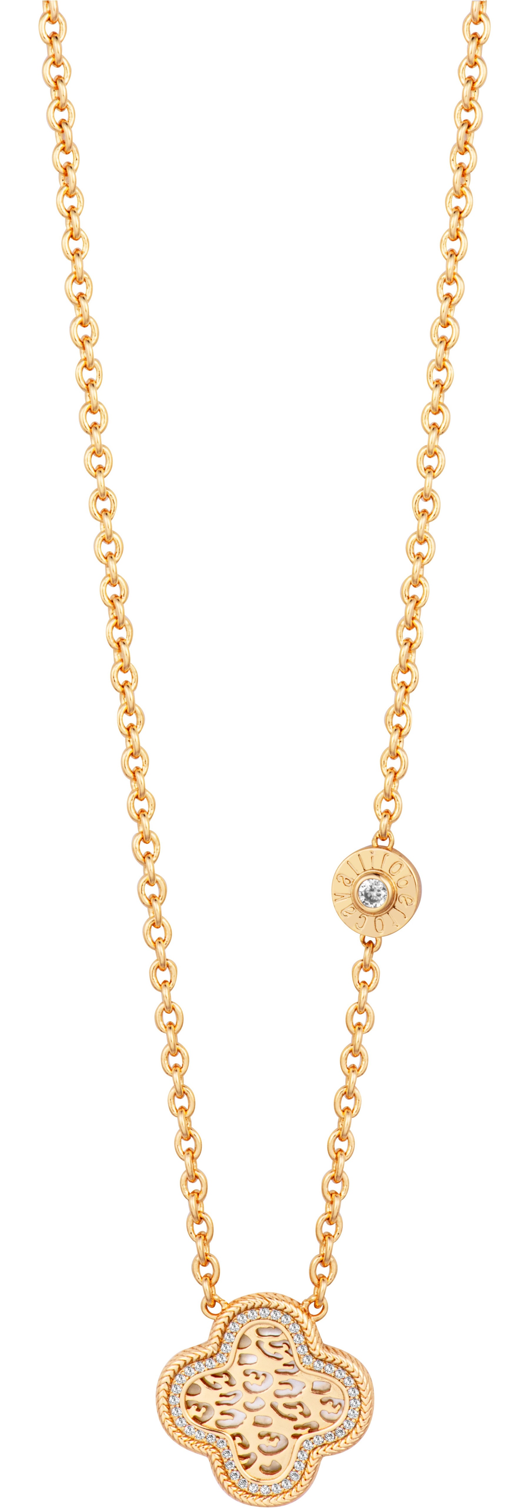 ROBERTO CAVALLI Nuvola Necklace Gold Stainless Steel with Cubic Zirconia RCNL00243200 - 