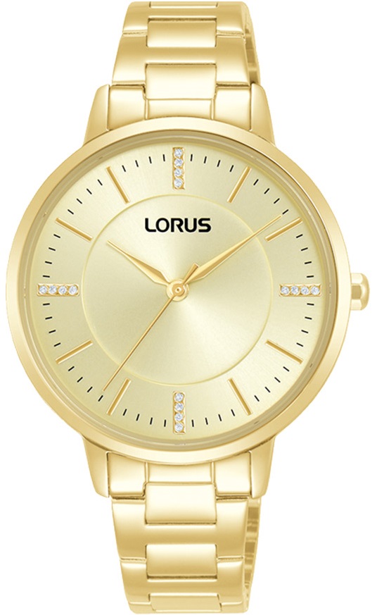 LORUS Lady's Classic Gold Dial 34mm Gold Stainless Steel Bracelet RG256WX9 - 