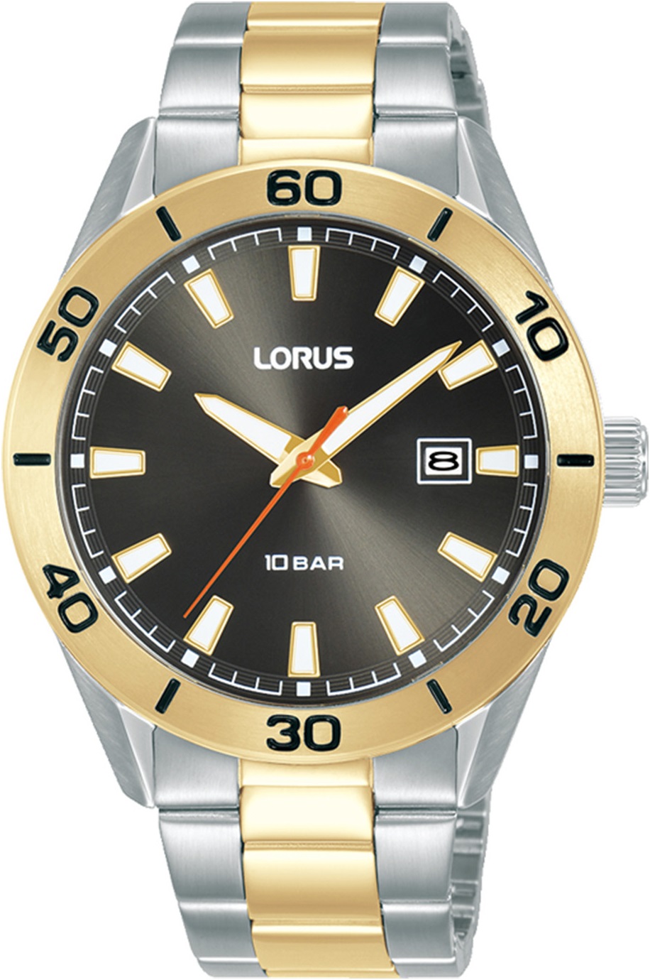 LORUS Sport Grey Dial 40mm Two Tone Gold Stainless Steel Bracelet RH968PX9 - 1