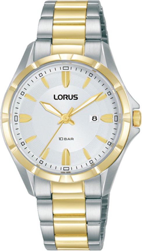 LORUS Sport Lady's Silver Dial 32mm Two Tone Gold Stainless Steel Bracelet RJ252BX9 - 1