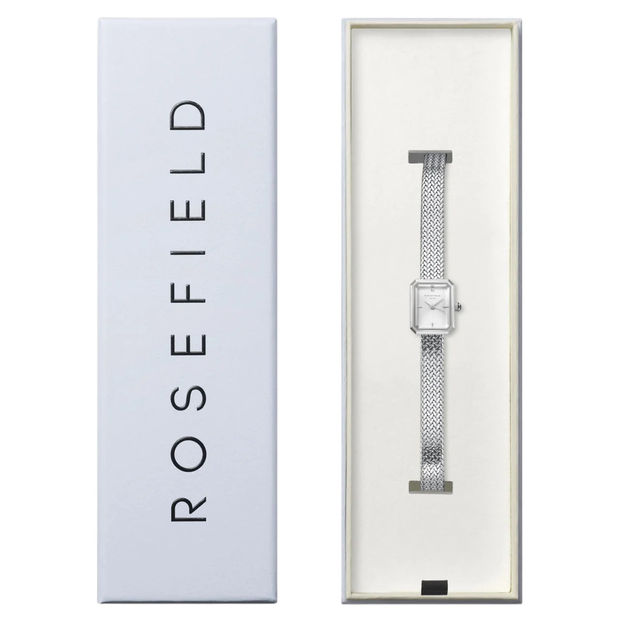 ROSEFIELD Mini Octagon White Dial 15x18.5mm Stainless Steel Mesh Bracelet MWSMS-M04 - 4