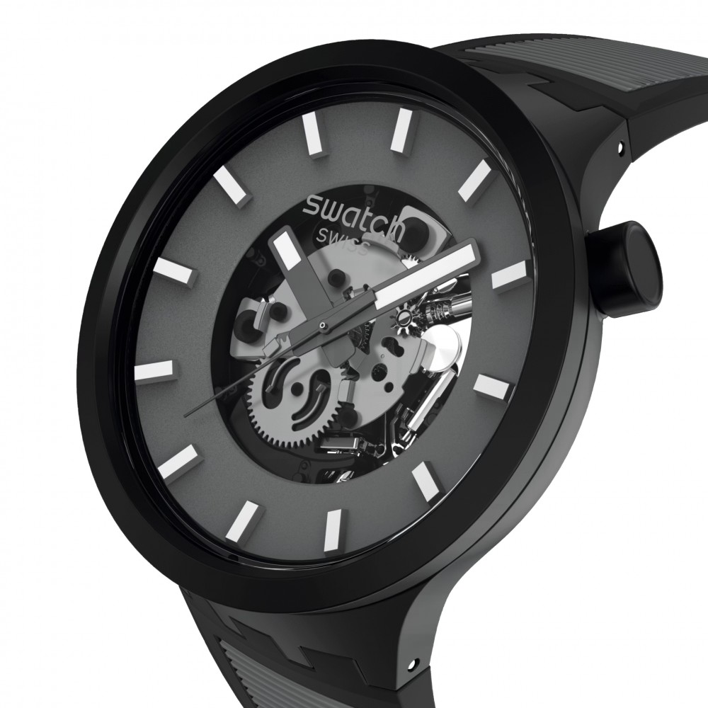 SWATCH Big Bold Past The Horizon 47mm Grey Biosourced Strap SB05B113 - 3