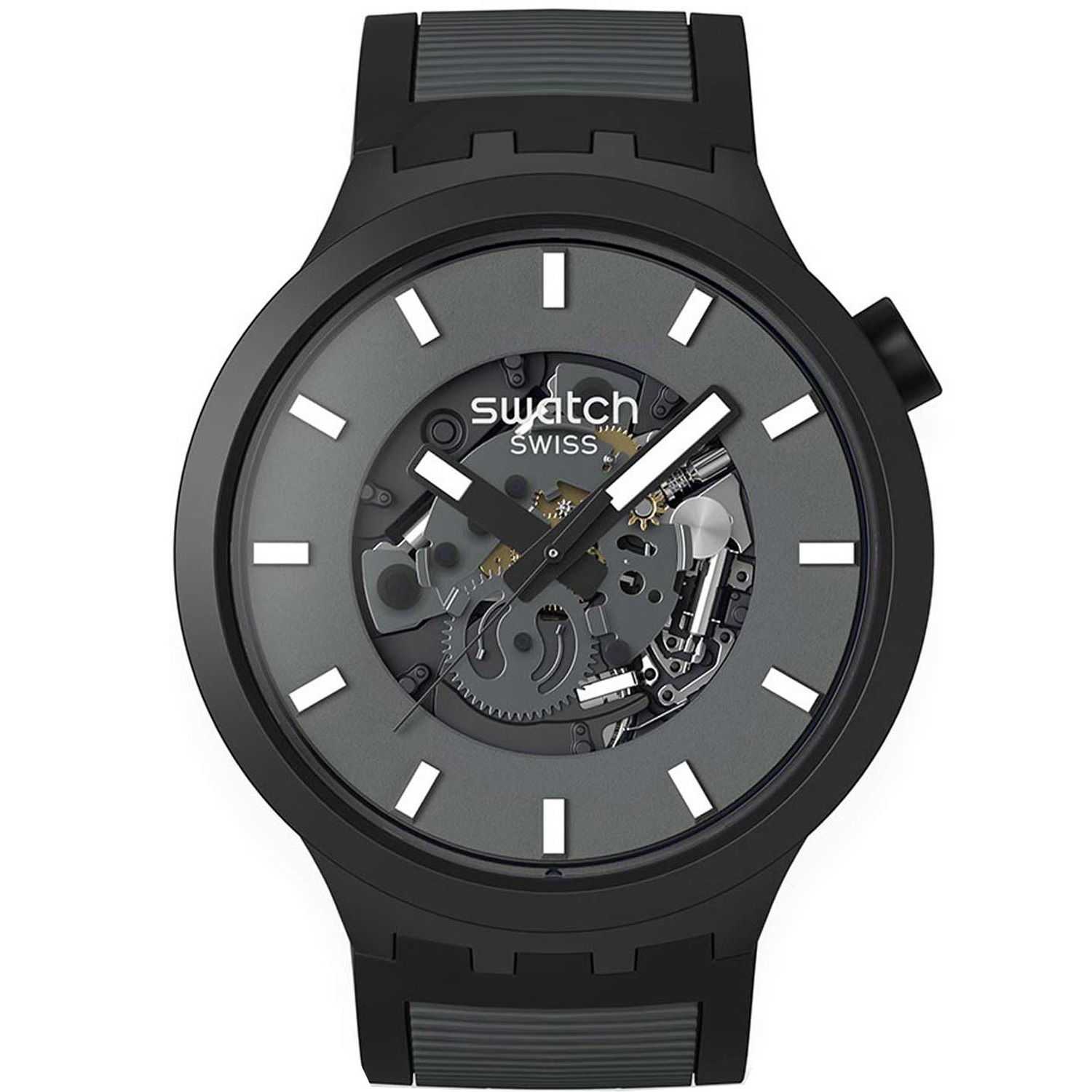 SWATCH Big Bold Past The Horizon 47mm Grey Biosourced Strap SB05B113 - 