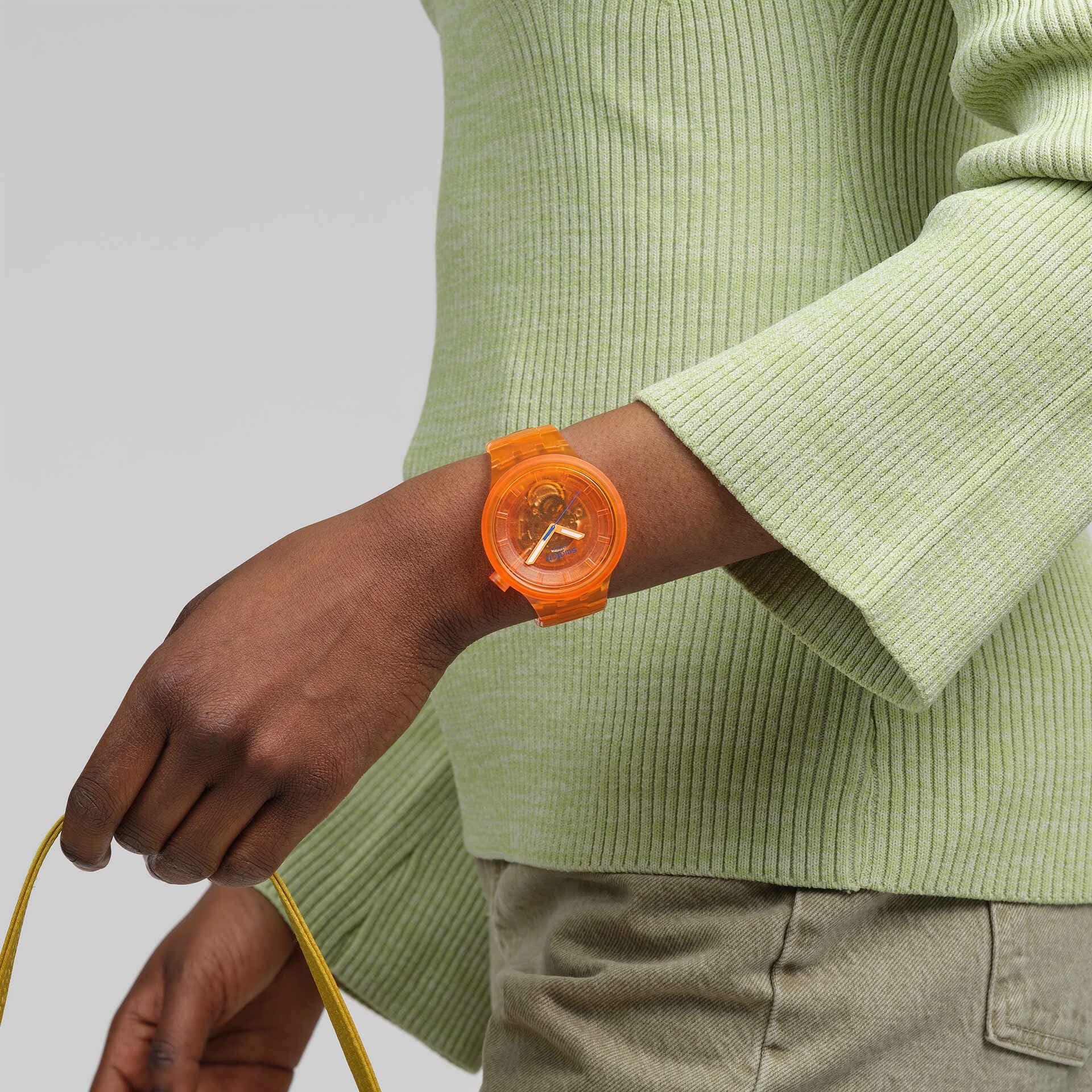 SWATCH Colors Of Joy Orange Joy 47mm Orange Bio-Sourced Bracelet SB05O103 - 3
