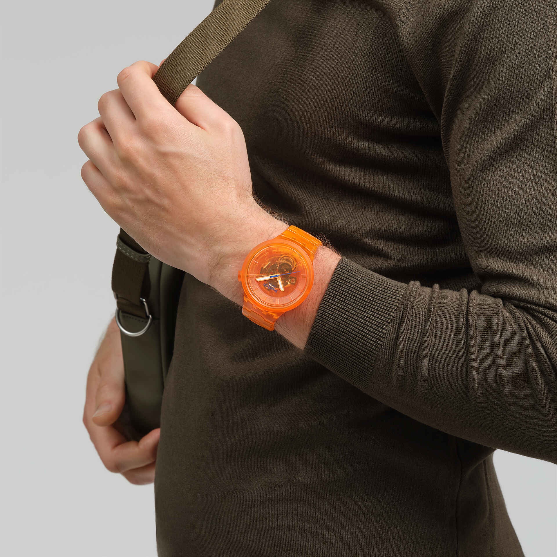 SWATCH Colors Of Joy Orange Joy 47mm Orange Bio-Sourced Bracelet SB05O103 - 4