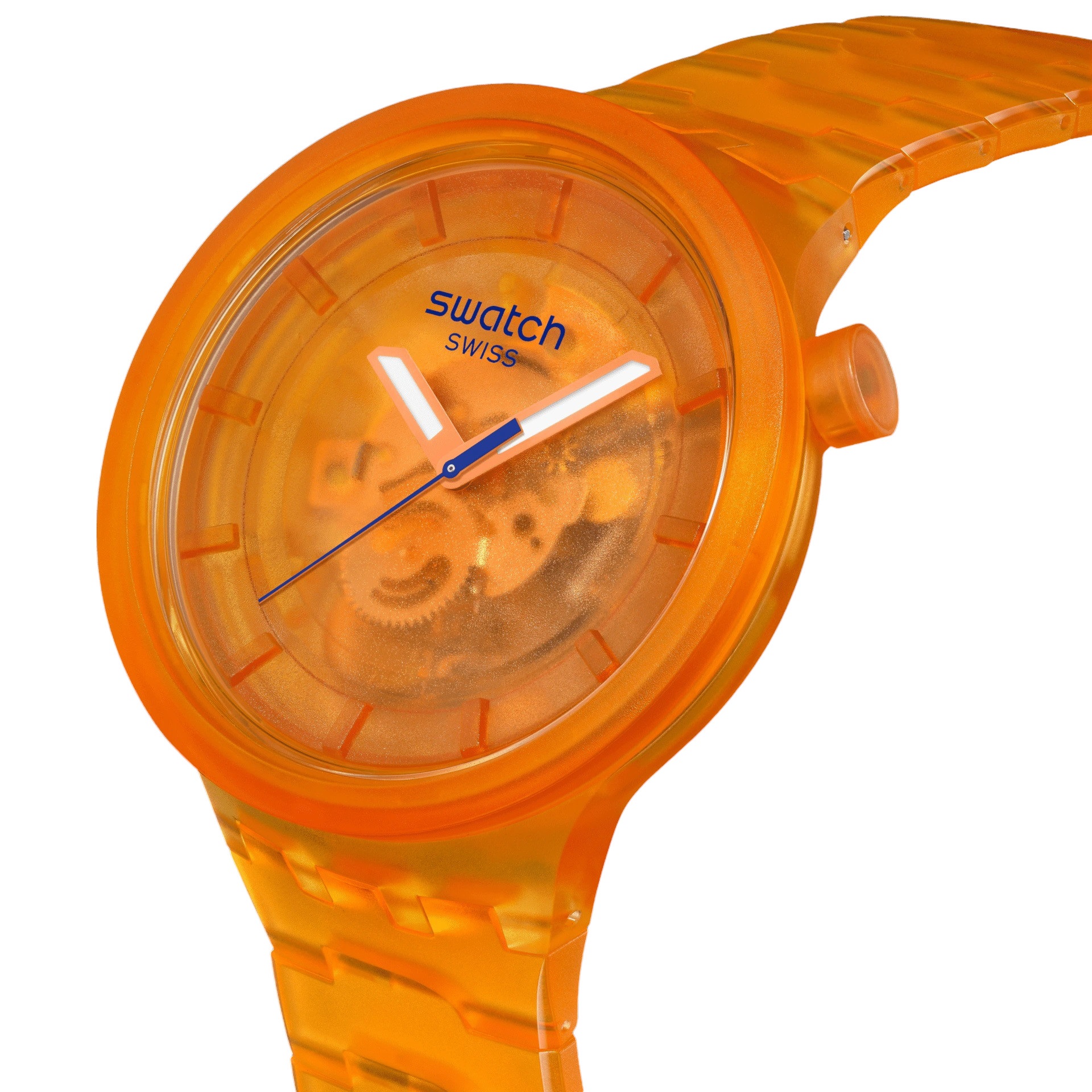 SWATCH Colors Of Joy Orange Joy 47mm Orange Bio-Sourced Bracelet SB05O103 - 