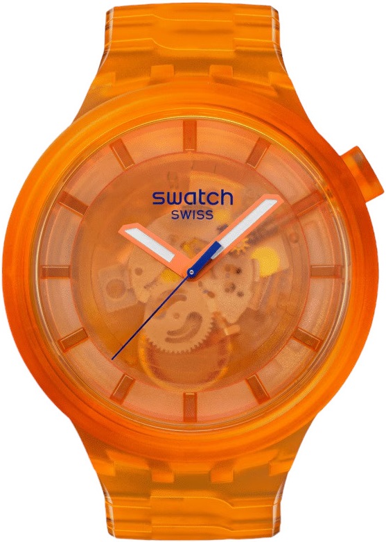 SWATCH Colors Of Joy Orange Joy 47mm Orange Bio-Sourced Bracelet SB05O103 - 