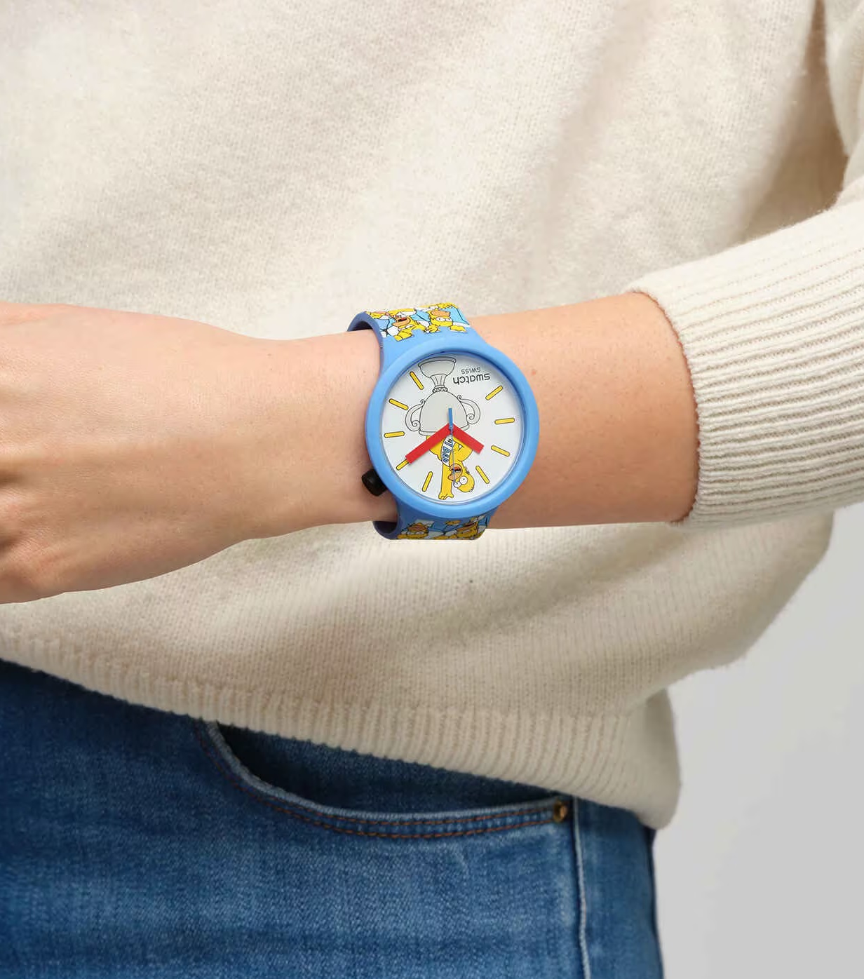 SWATCH Big Bold Bioceramic Best. Dad. Ever. 47mm Blue Silicone Strap SB05Z100 - 6