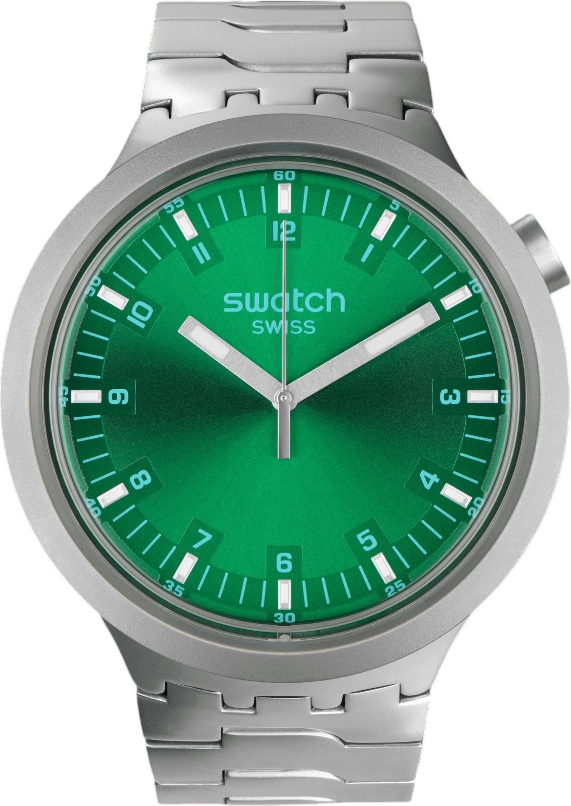 SWATCH Big Bold Irony Forest Face 47mm Silver Stainless Steel Bracelet SB07S101G - 1