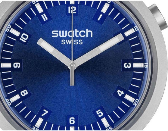 SWATCH Big Bold Irony Indigo Hour 47mm Silver Stainless Steel Bracelet SB07S102G - 