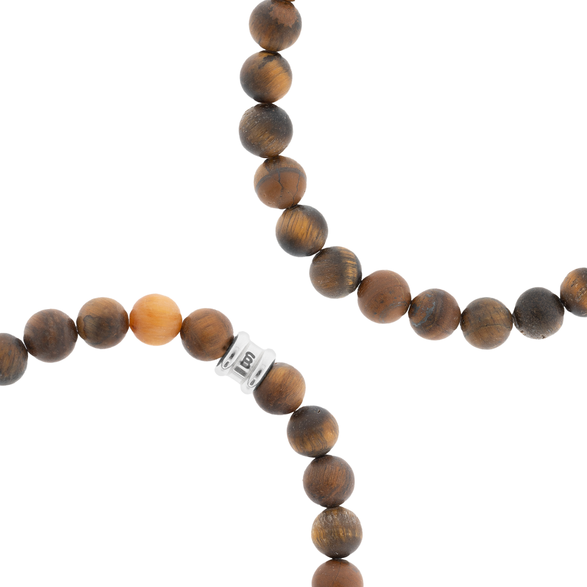 STEEL & BARNETT Essentials Men's Bracelet in Black Stainless Steel and Tiger Eye SBB012 - 
