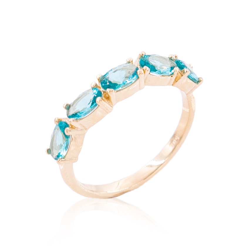 ΔΑΧΤΥΛΙΔΙ SENZIO Κίτρινο Χρυσό 14Κ με Ζιργκόν SD409 - 